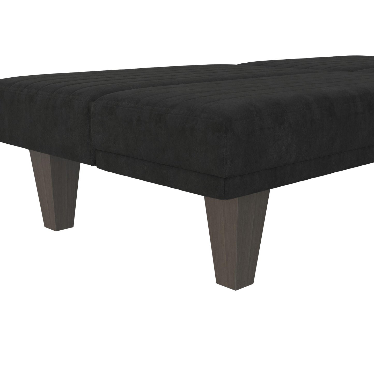 Dillan Upholstered Convertible Futon with Multiple Reclining Positions - Black