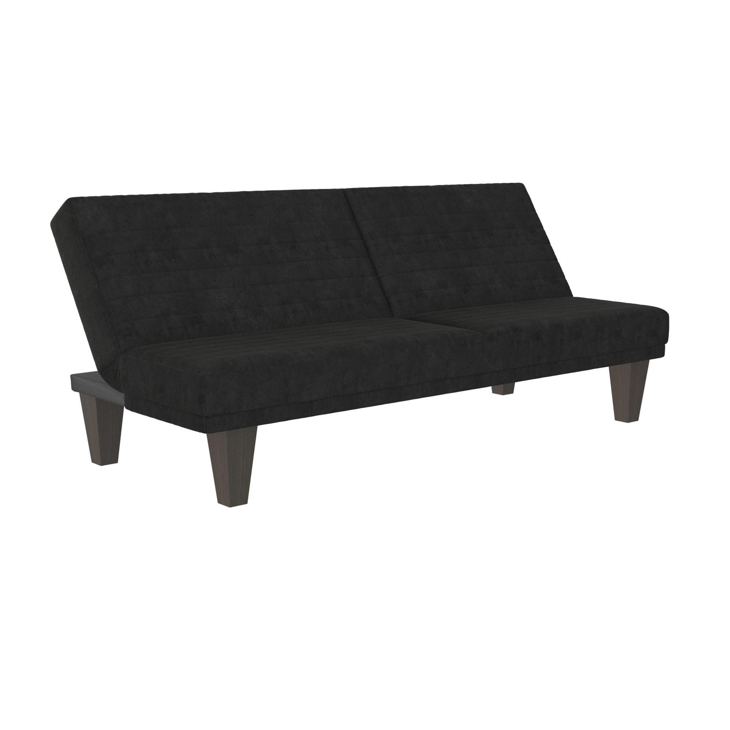 Dillan Upholstered Convertible Futon with Multiple Reclining Positions - Black