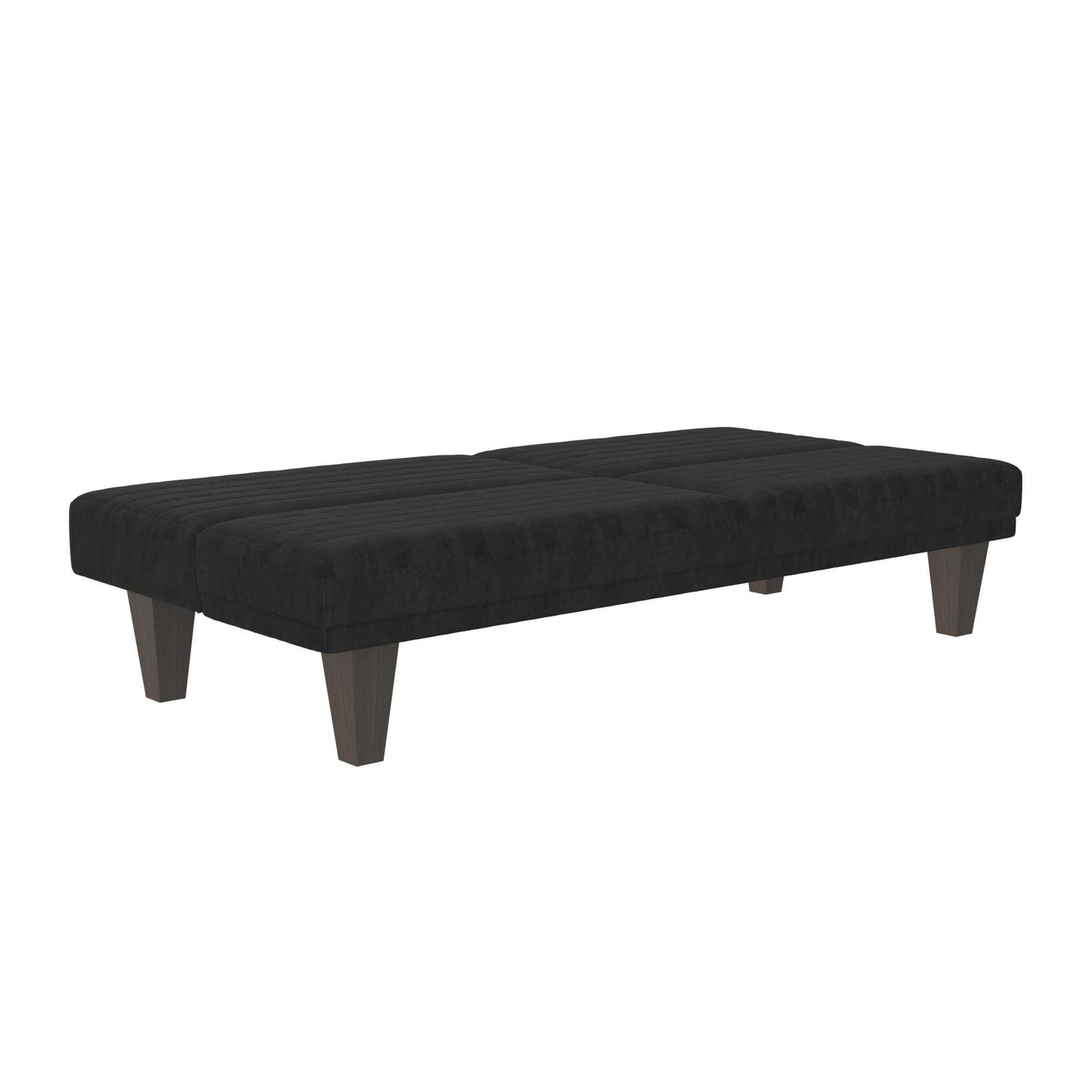 Dillan Upholstered Convertible Futon with Multiple Reclining Positions - Black