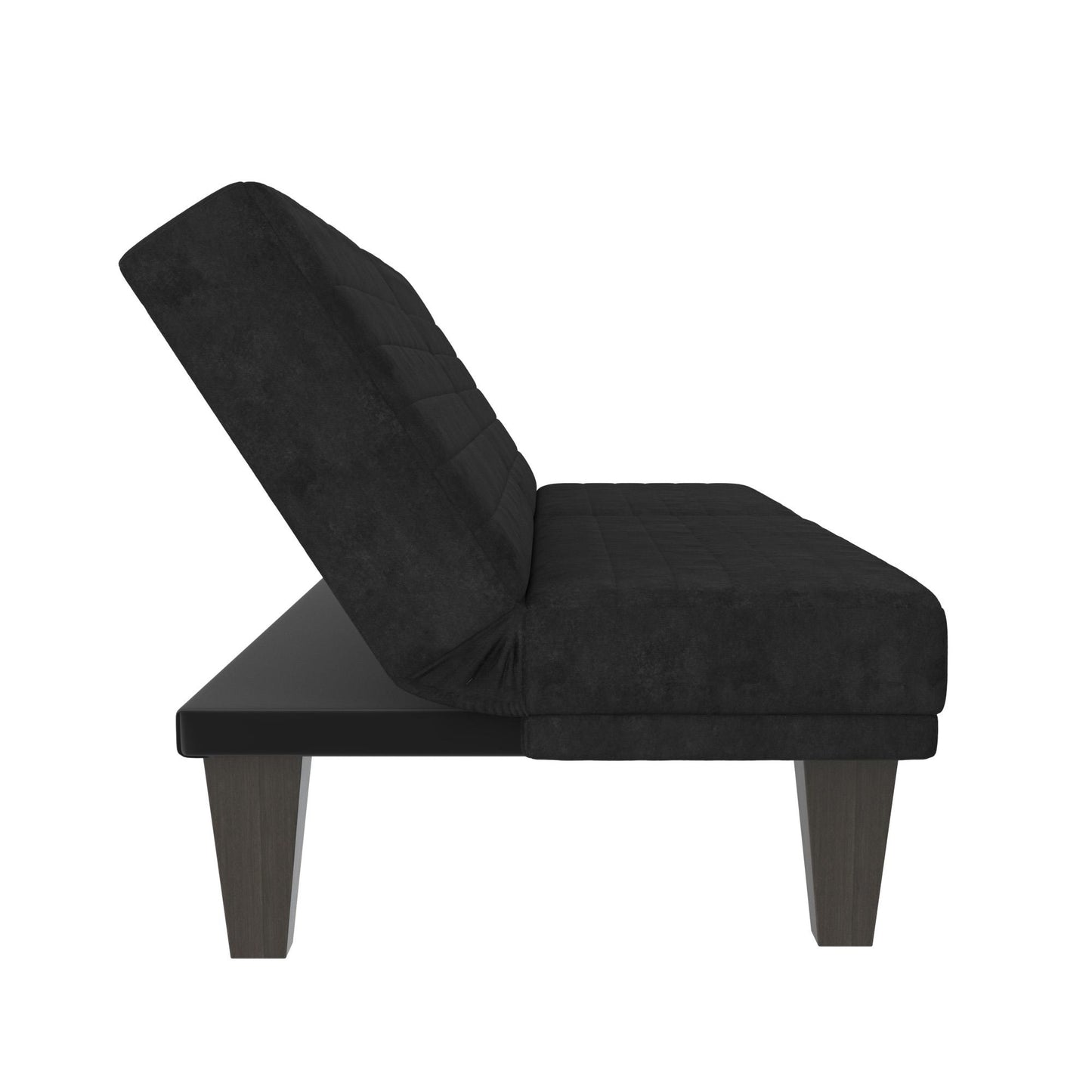 Dillan Upholstered Convertible Futon with Multiple Reclining Positions - Black