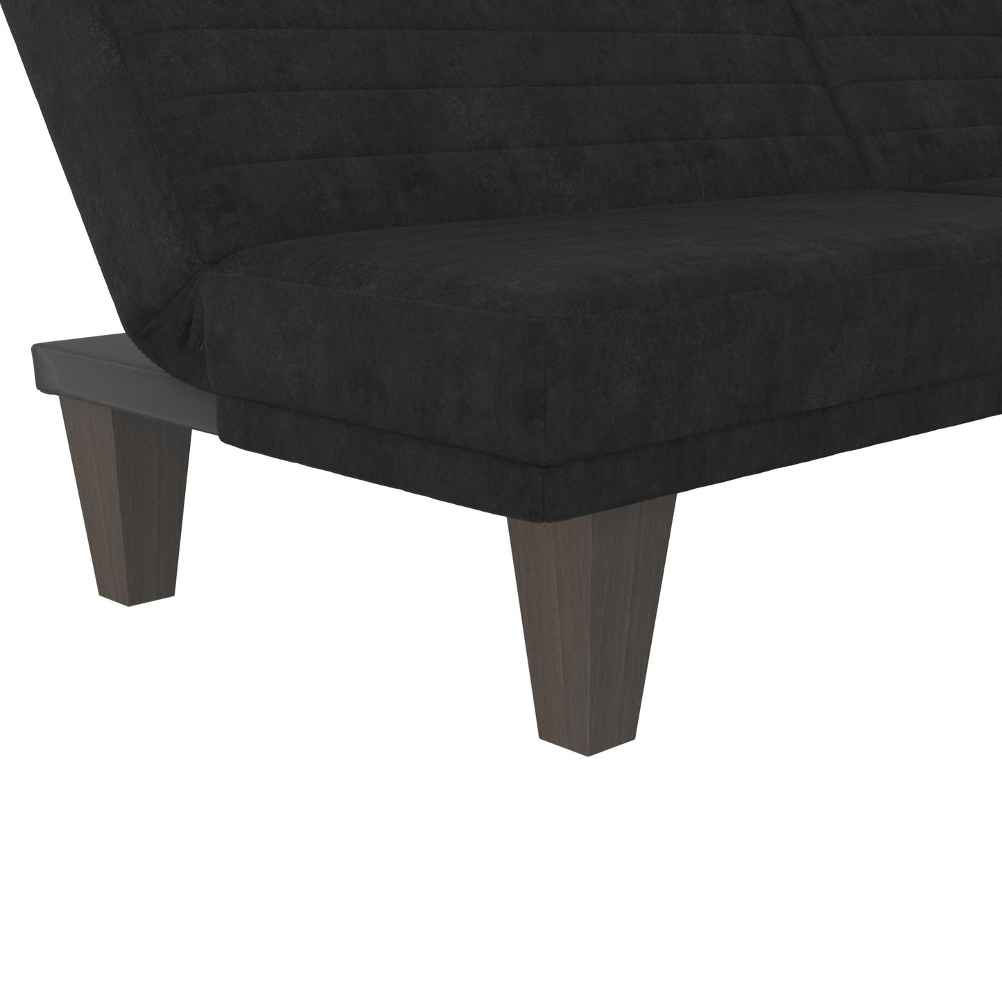 Dillan Upholstered Convertible Futon with Multiple Reclining Positions - Black