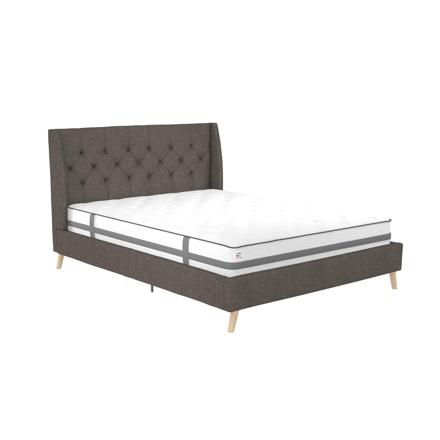 Her Majesty Bed - Grey Linen - Full