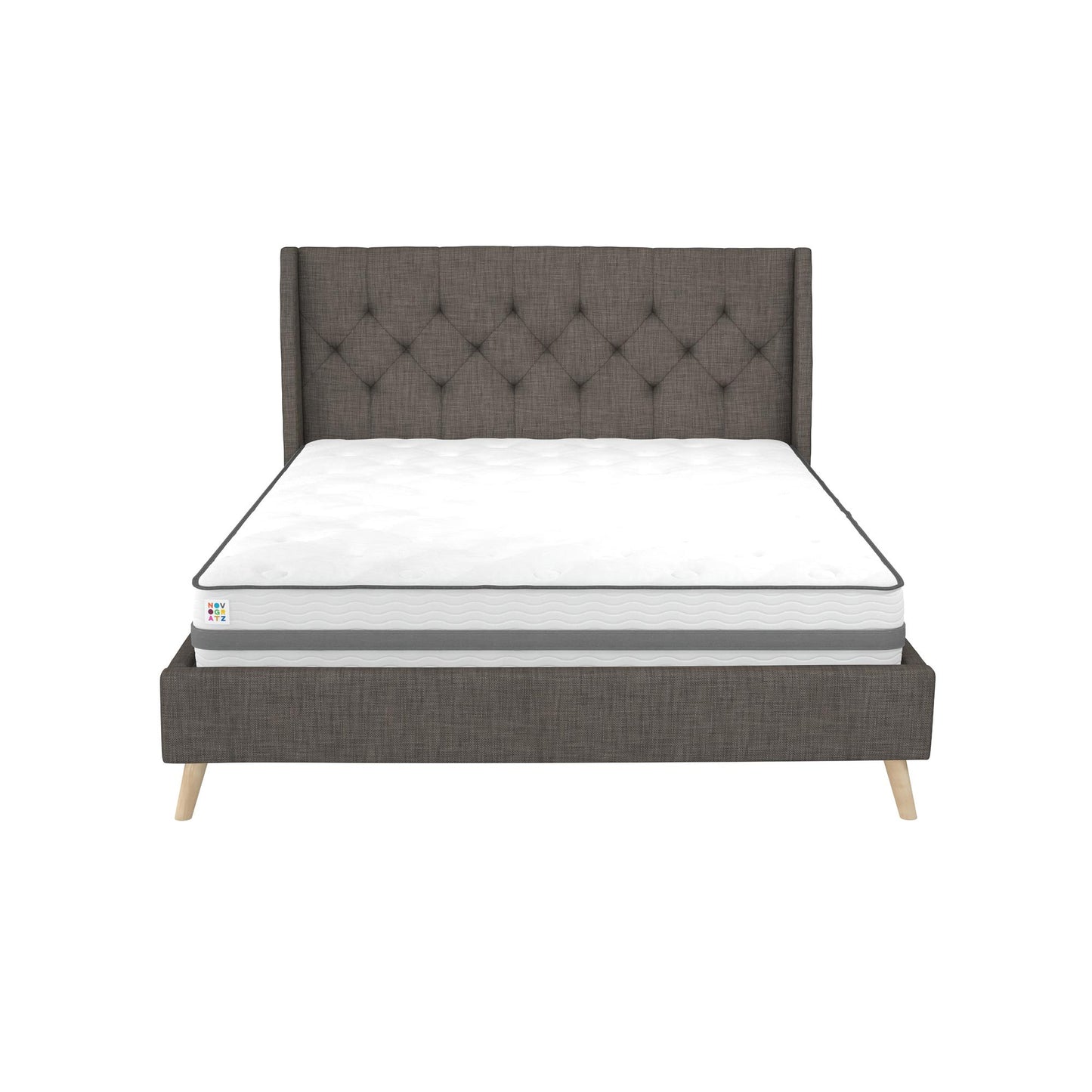 Her Majesty Bed - Grey Linen - Full