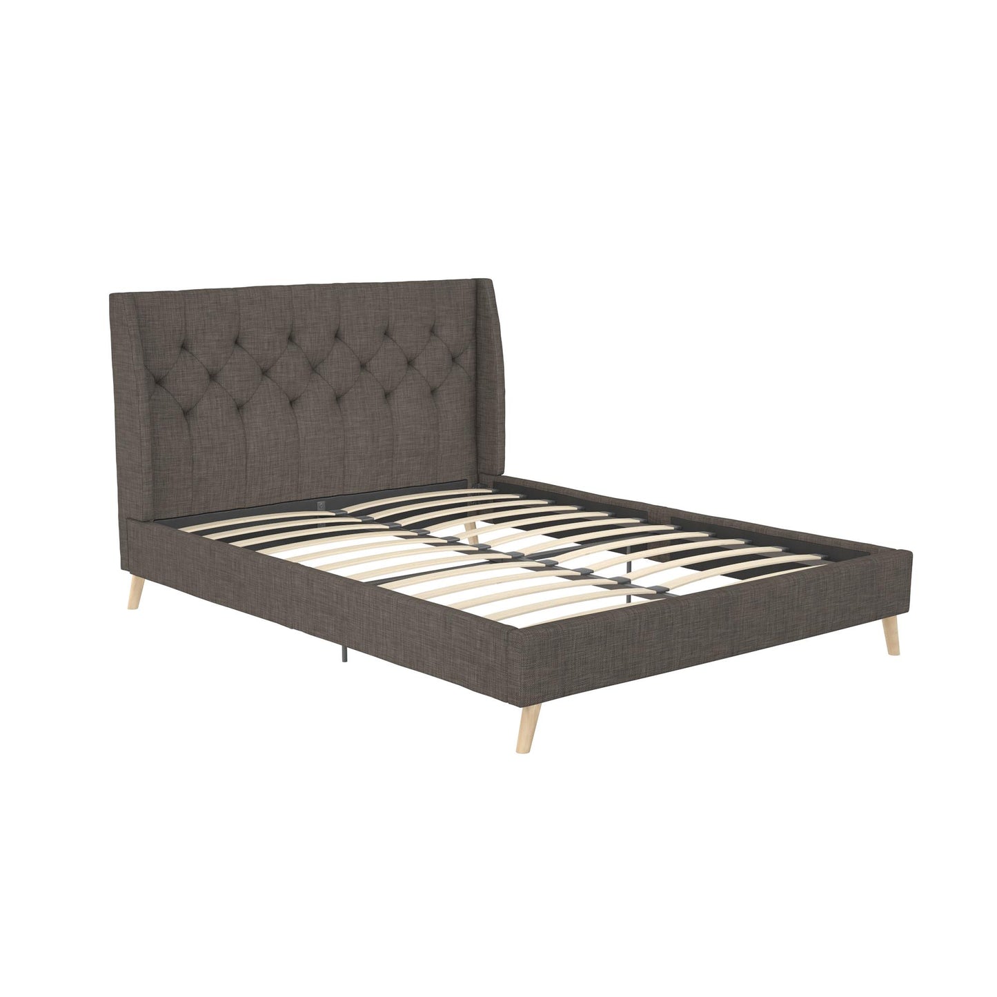 Her Majesty Bed - Grey Linen - Full