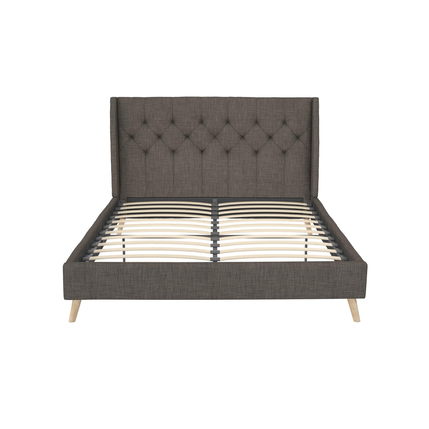 Her Majesty Bed - Grey Linen - Full