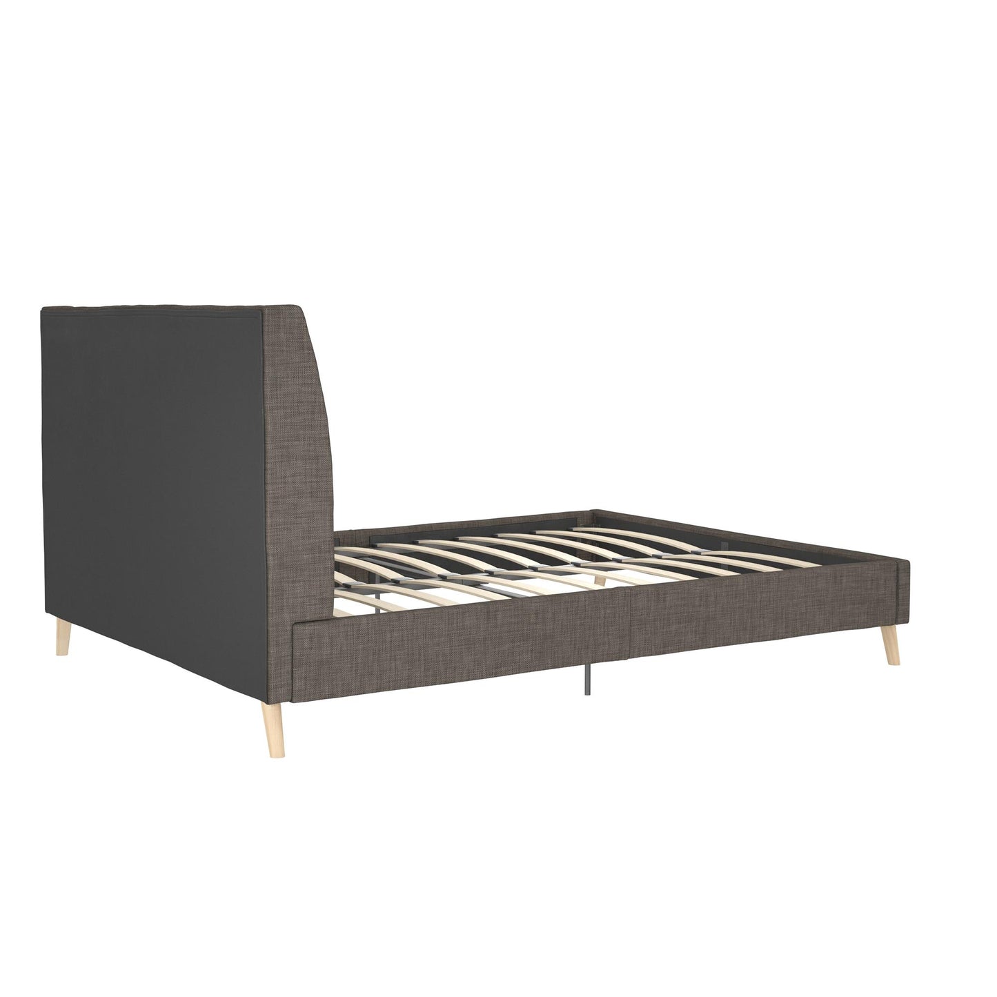 Her Majesty Bed - Grey Linen - Full