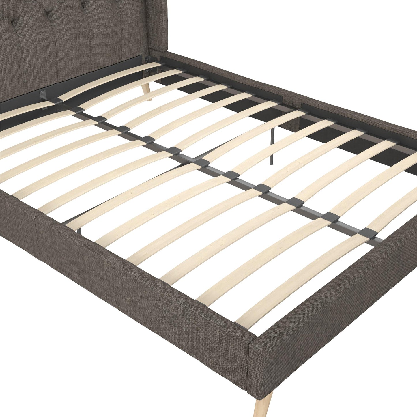 Her Majesty Bed - Grey Linen - Full