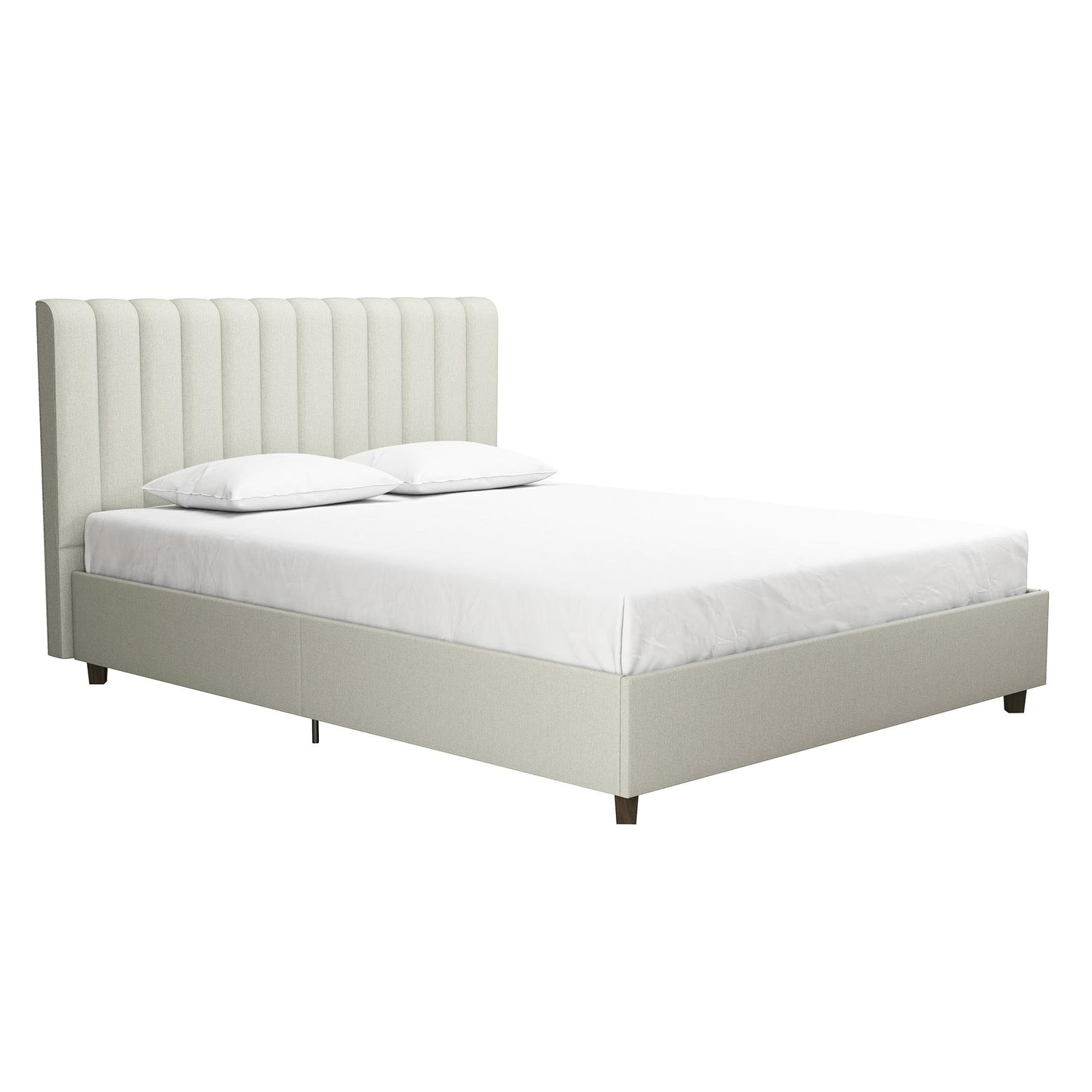 Brittany Upholstered Bed - Gray - Queen