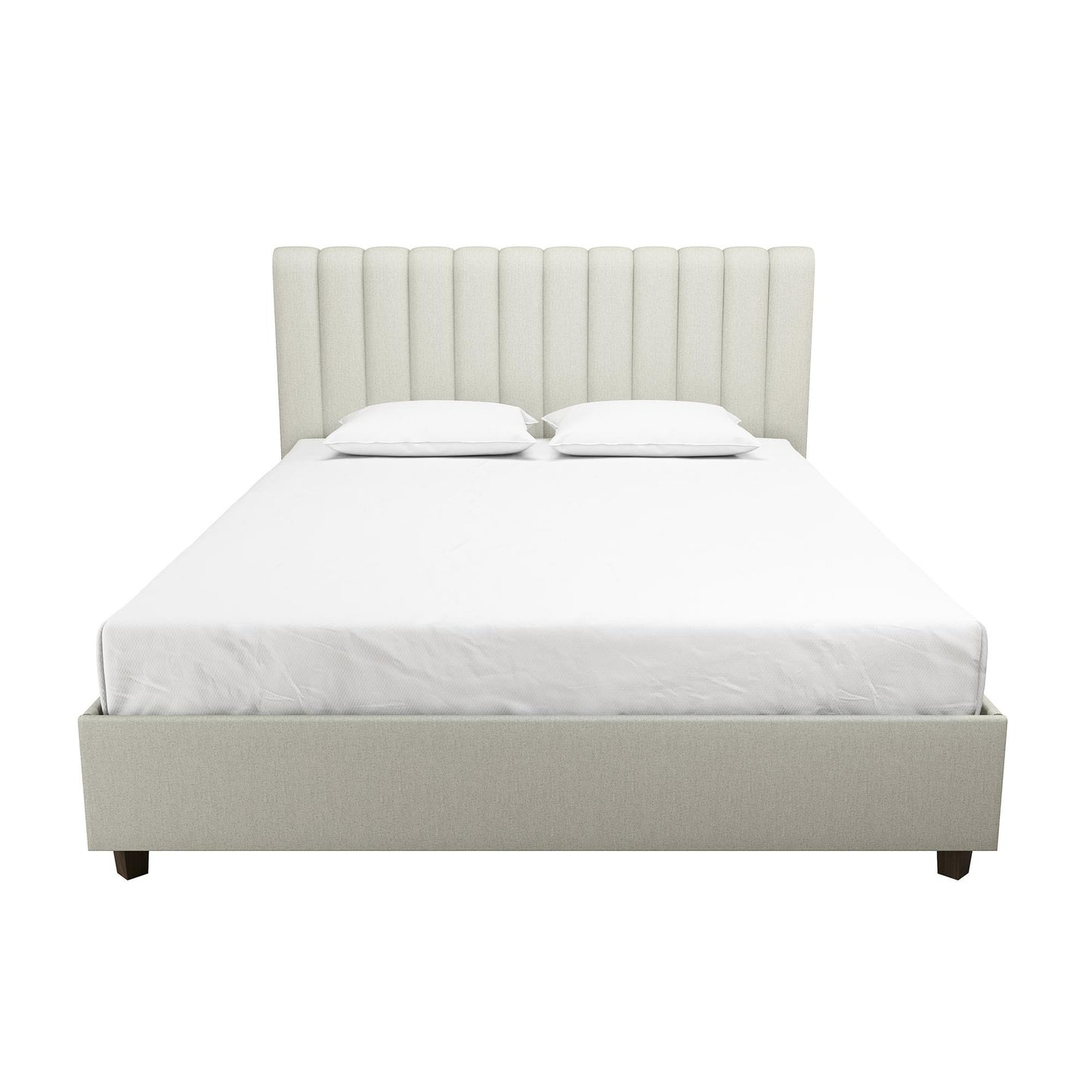 Brittany Upholstered Bed - Gray - Queen