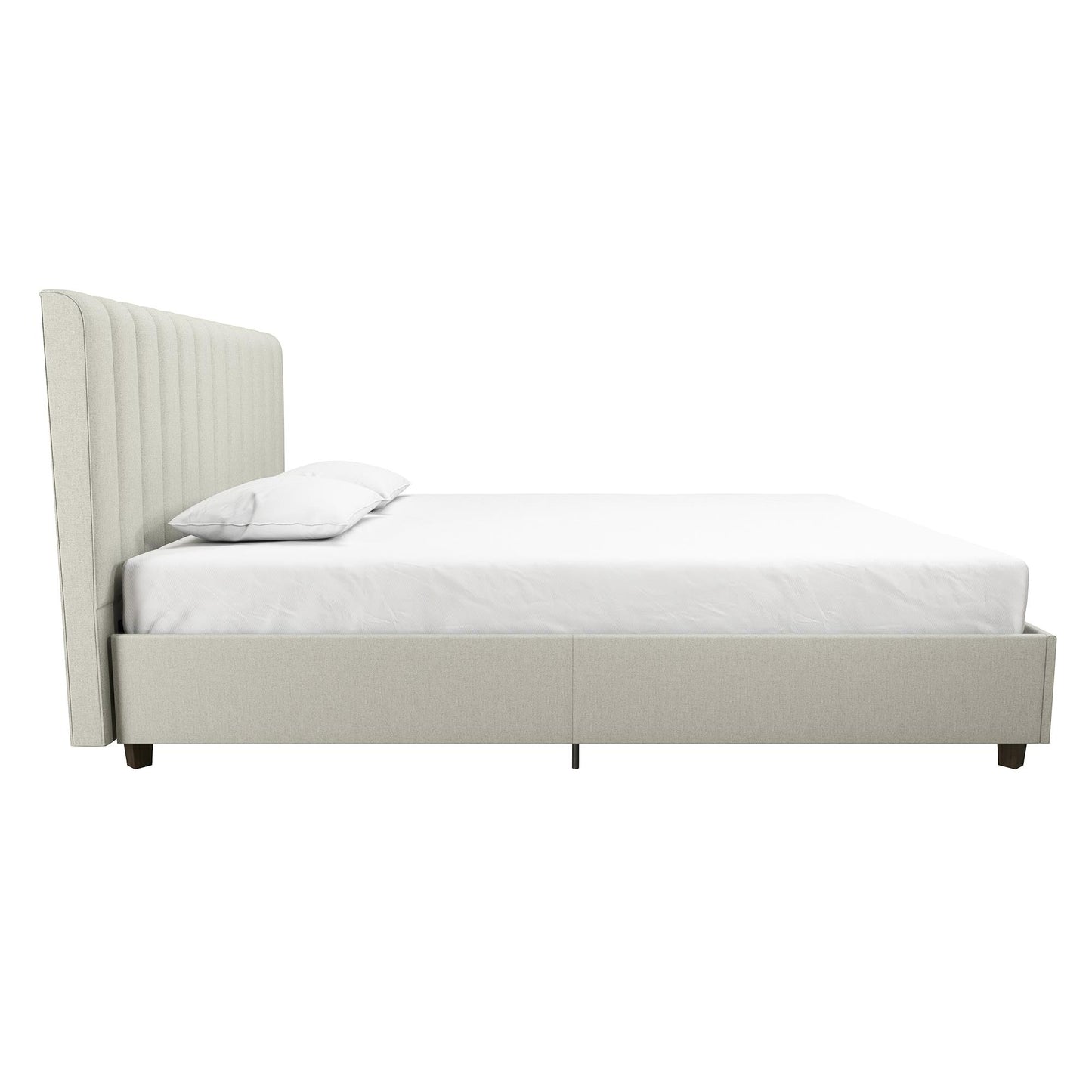 Brittany Upholstered Bed - Gray - Queen