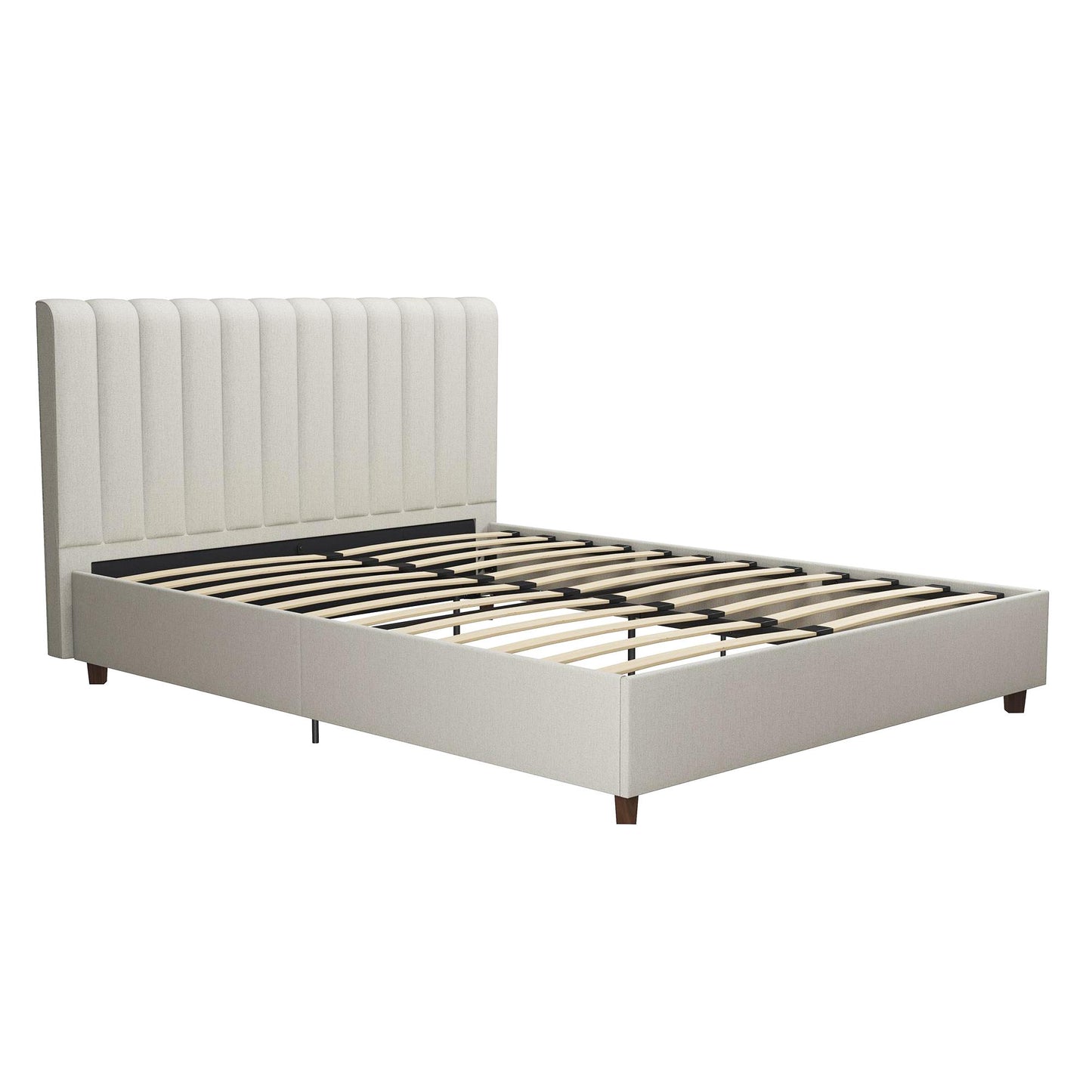 Brittany Upholstered Bed - Gray - Queen