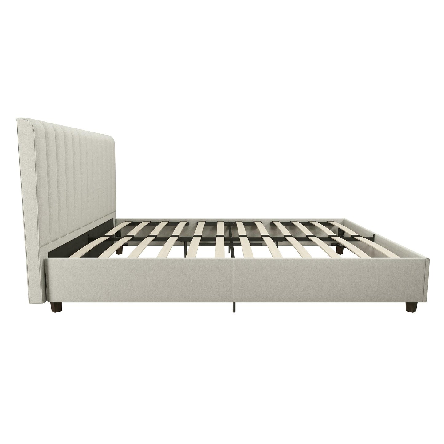 Brittany Upholstered Bed - Gray - Queen