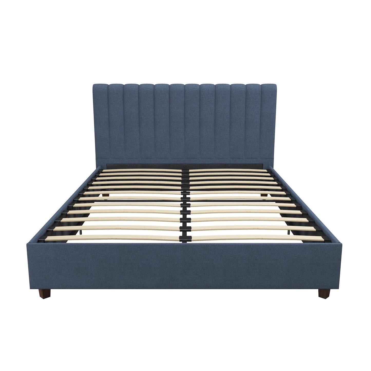 Brittany Upholstered Bed - Blue Linen - Queen
