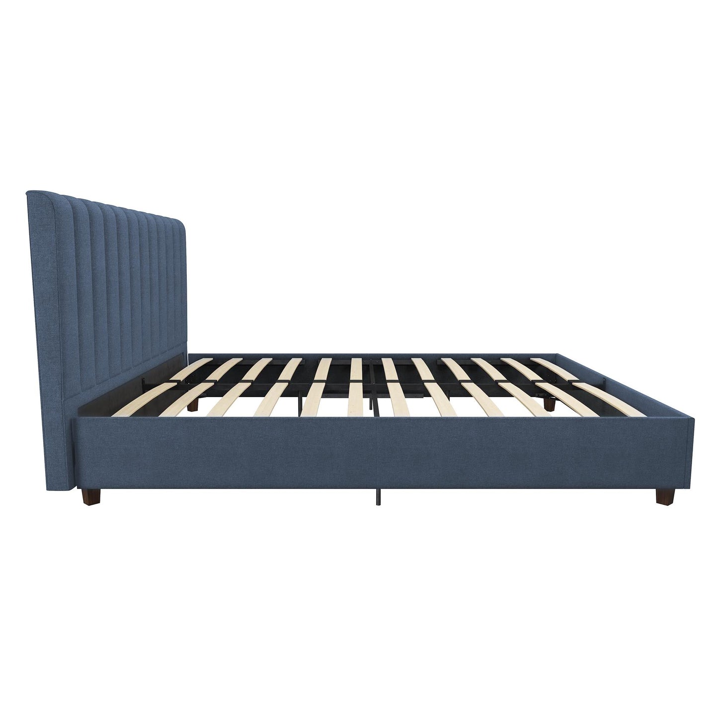 Brittany Upholstered Bed - Blue Linen - Queen