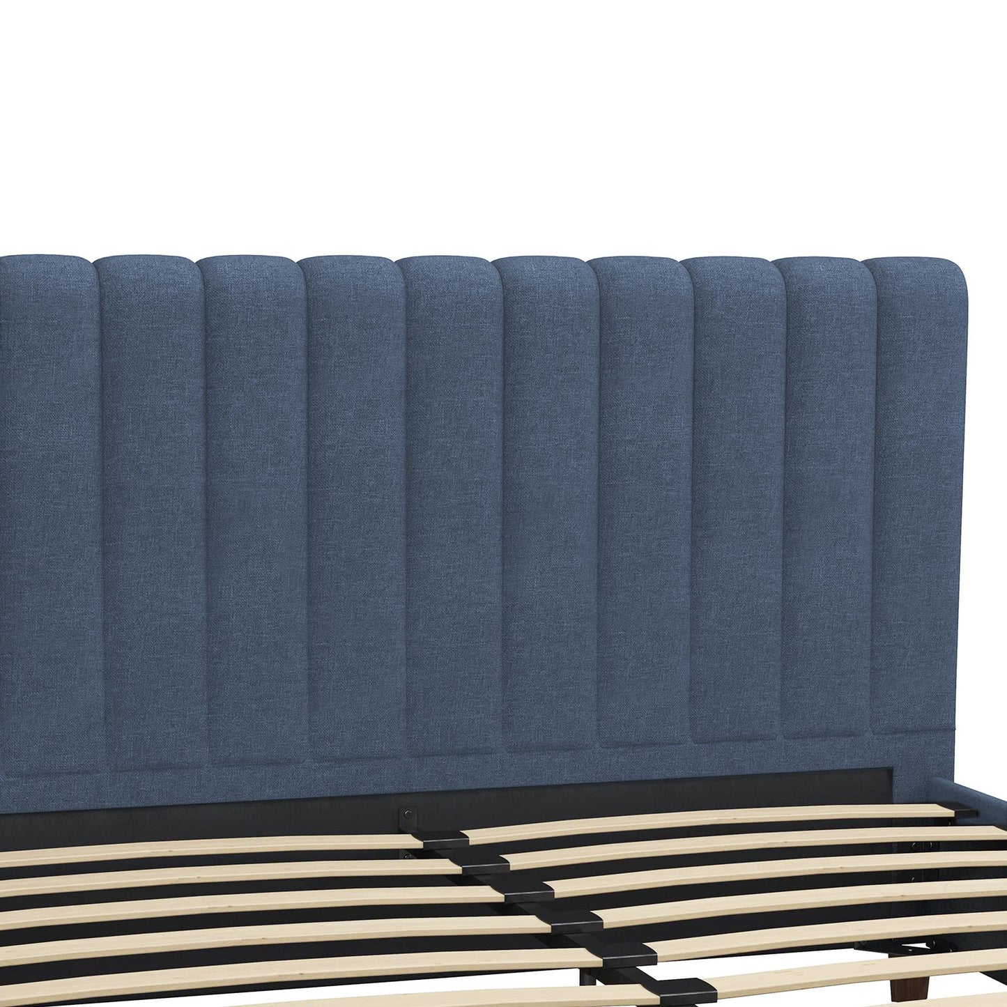Brittany Upholstered Bed - Blue Linen - Queen