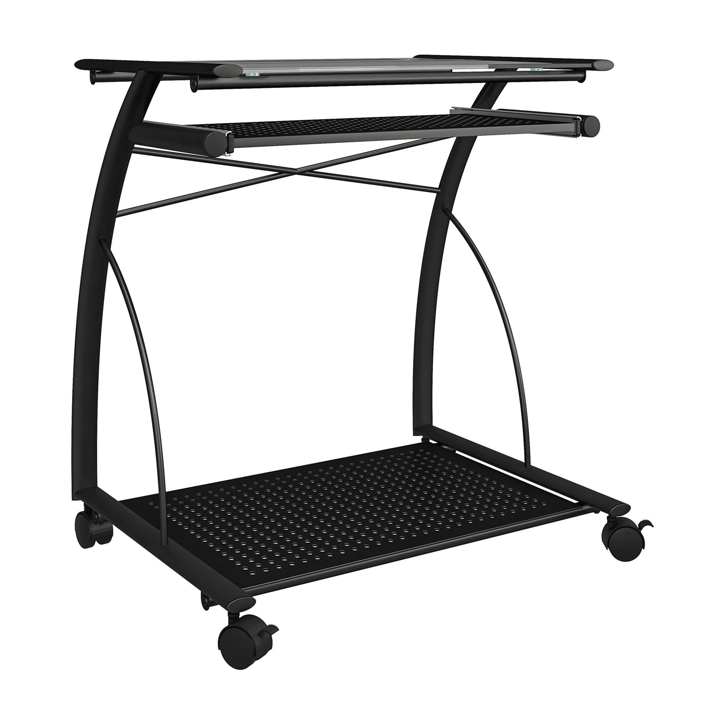 Sheldon Mobile Computer Desk - Black