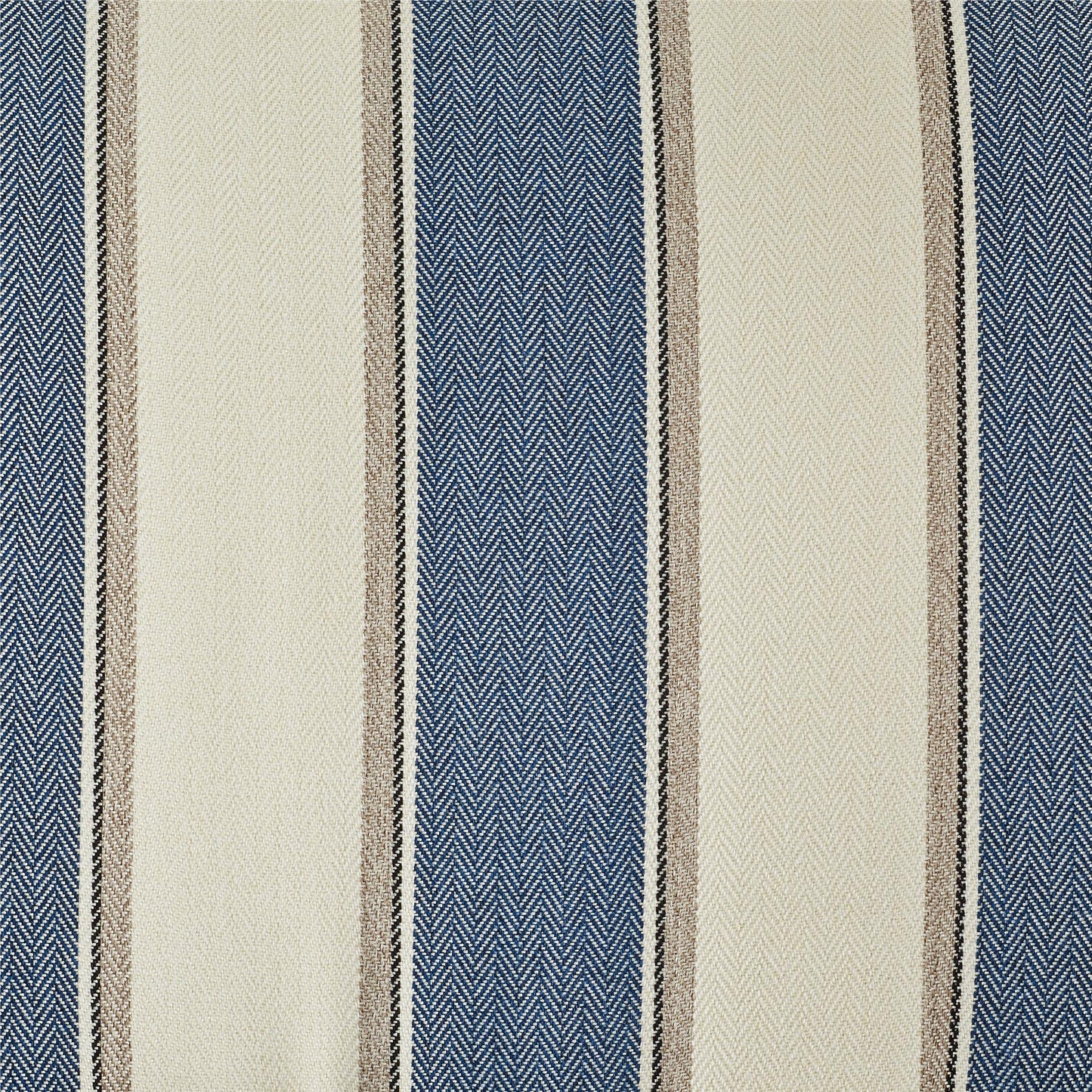 Reva Upholstered Club Accent Chair with Nail Head Trim - Blue Stripe