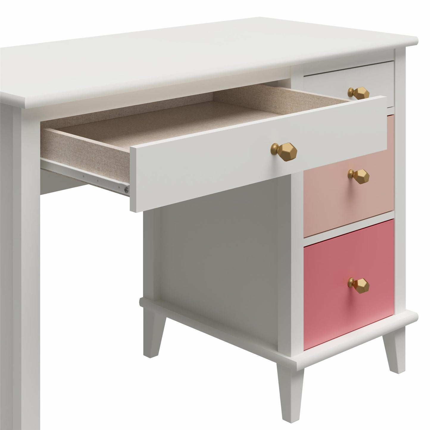 Monarch Hill Poppy Kids’ Desk with 2 Sets of Knobs - Pink