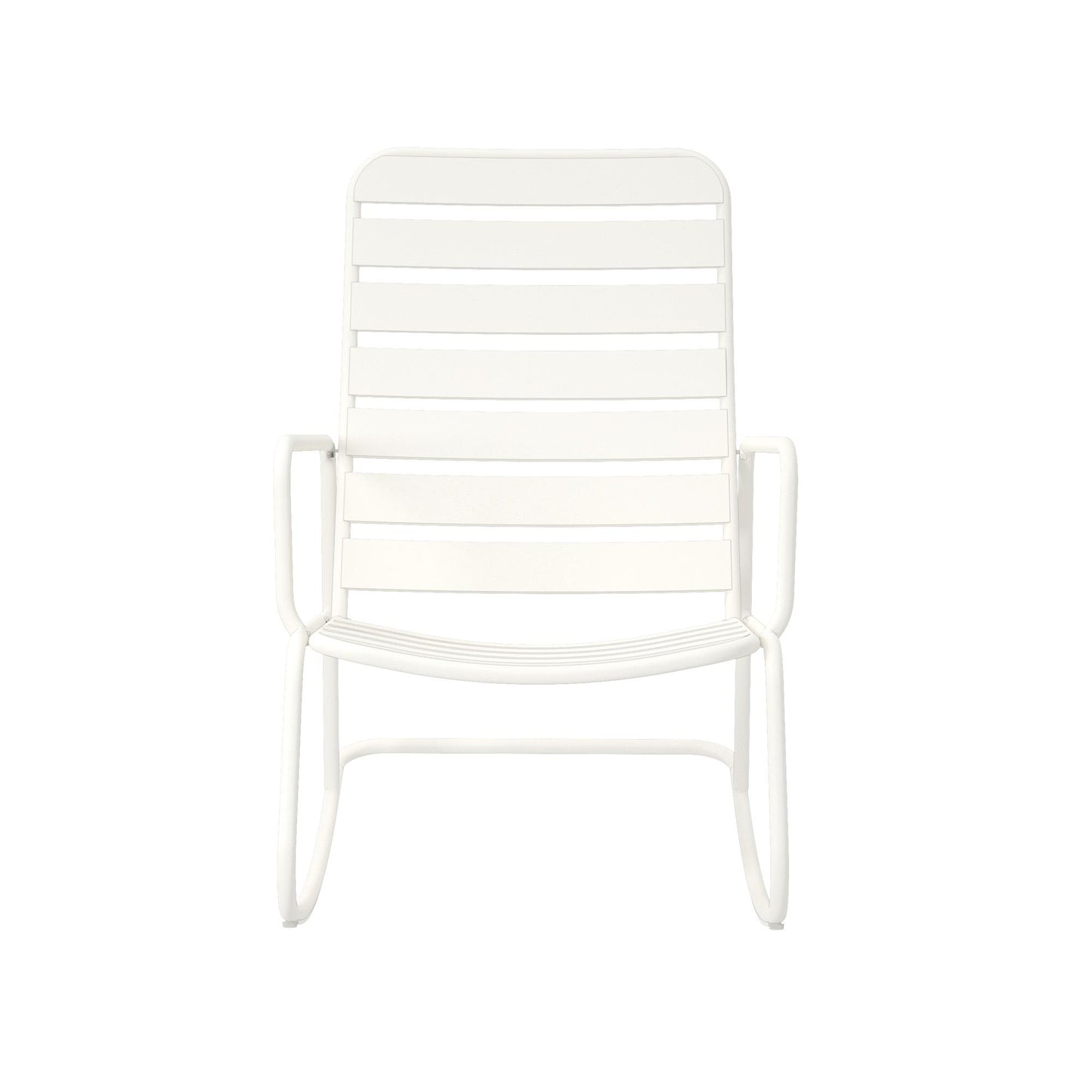 Novogratz Poolside Gossip, Roberta Outdoor/Indoor Rocking Chair, White - White