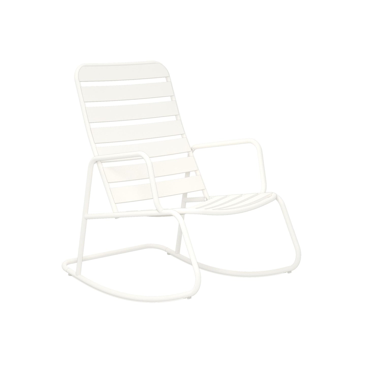 Novogratz Poolside Gossip, Roberta Outdoor/Indoor Rocking Chair, White - White