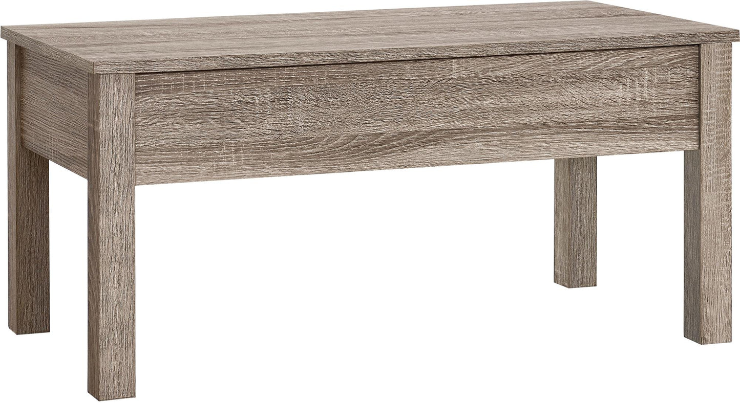 Parsons Lift-Top Coffee Table with Storage Compartment - Distressed Gray Oak