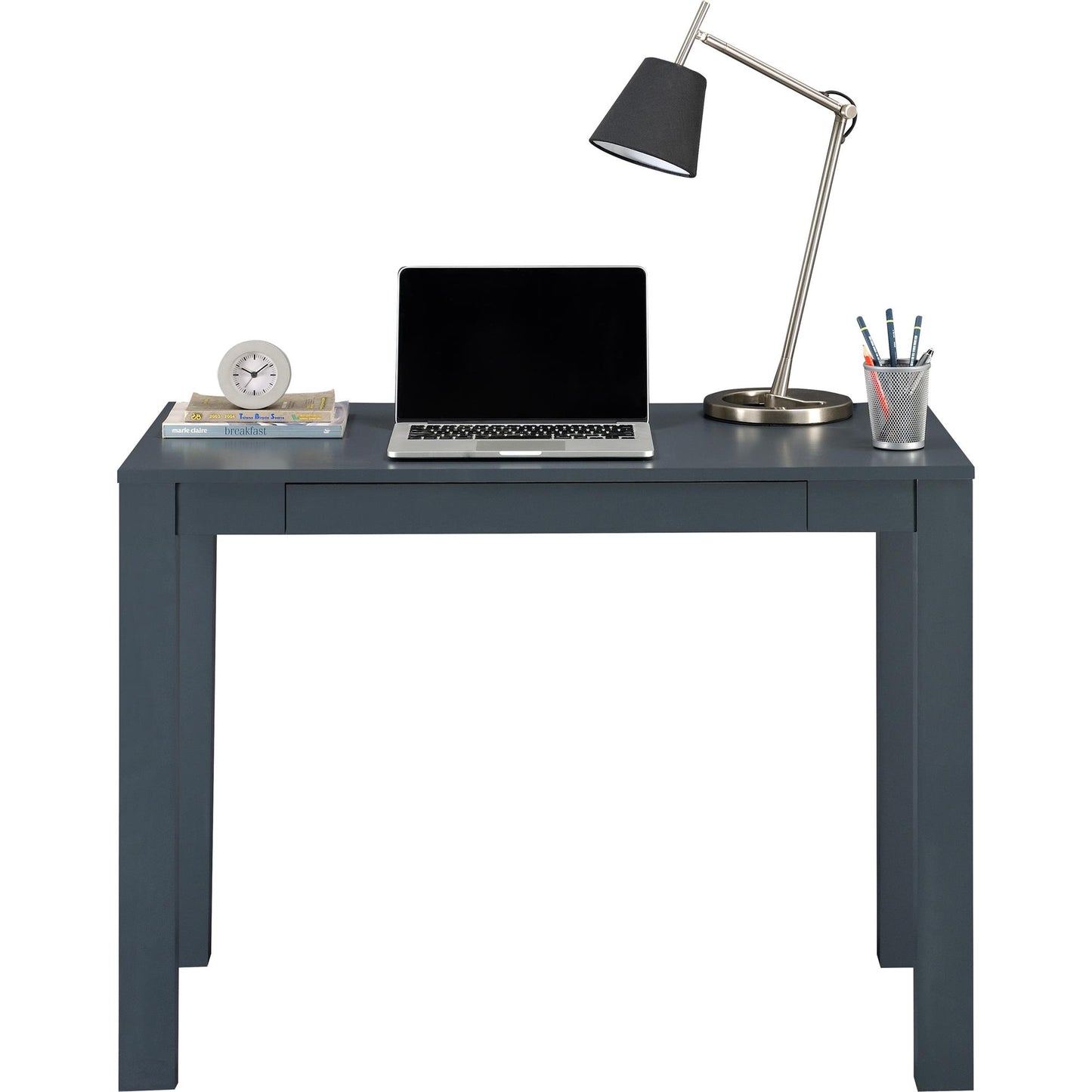 Parsons Minimalistic Desk with Drawer - Gray