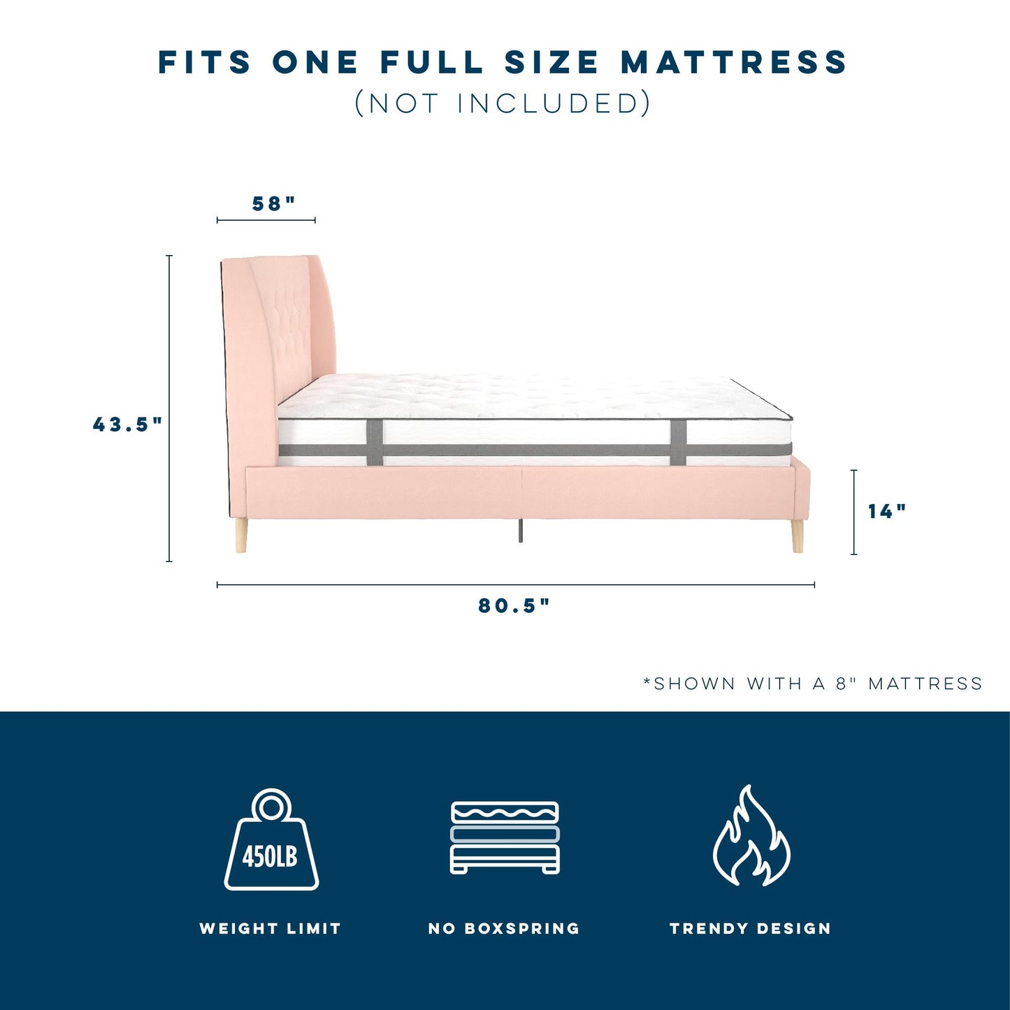 Her Majesty Bed - Pink - Full