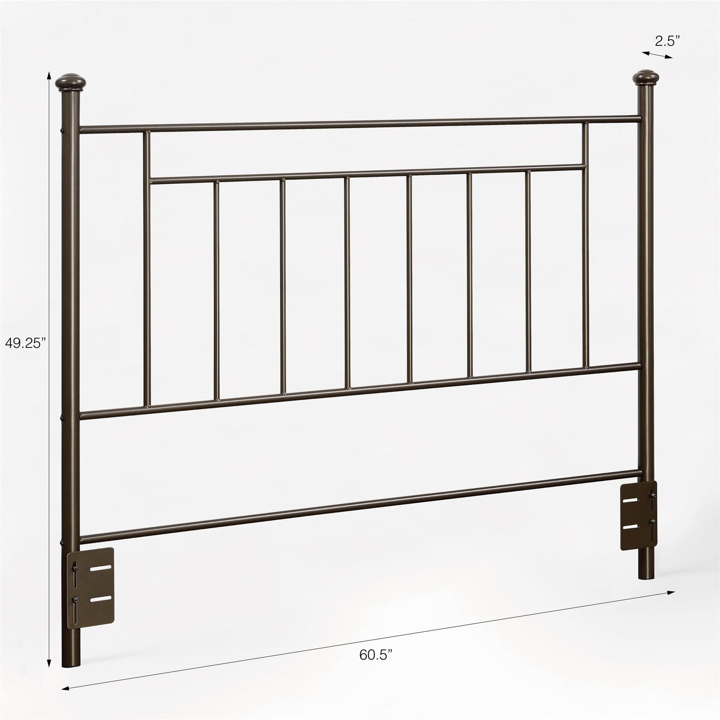 Provo Sturdy and Elegant Metal Headboard - Bronze
