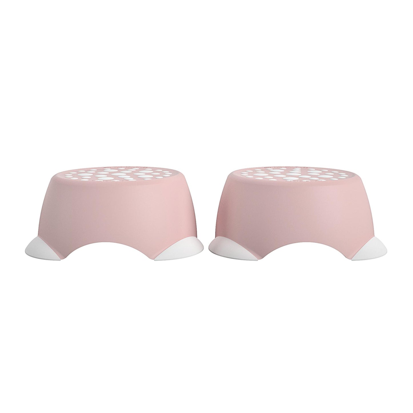 Kids One-Step Step Stool, Set of 2 Lightweight and Non-Slip - Light Pink - 2-Pack