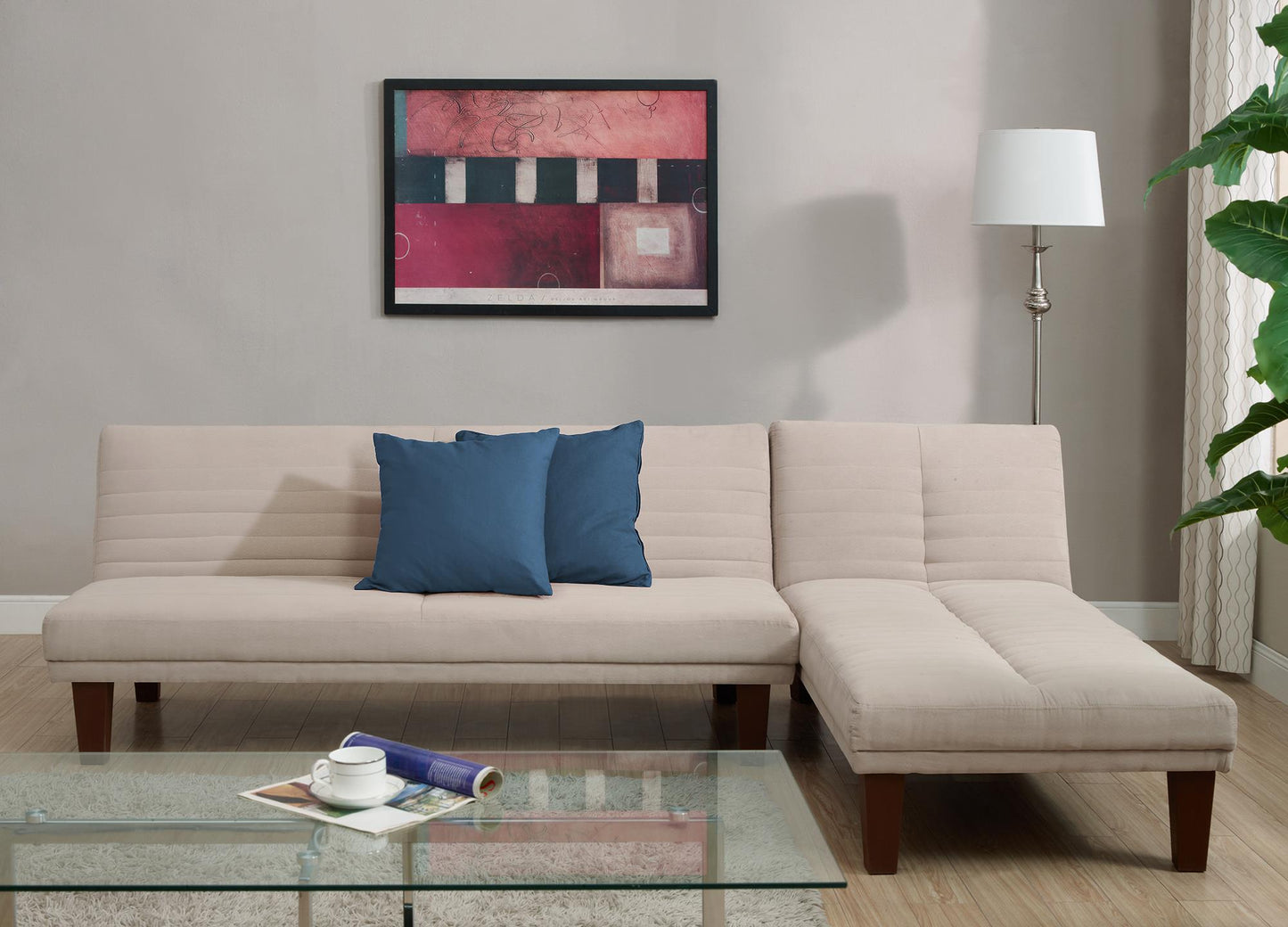 Donna Convertible Futon - Tan