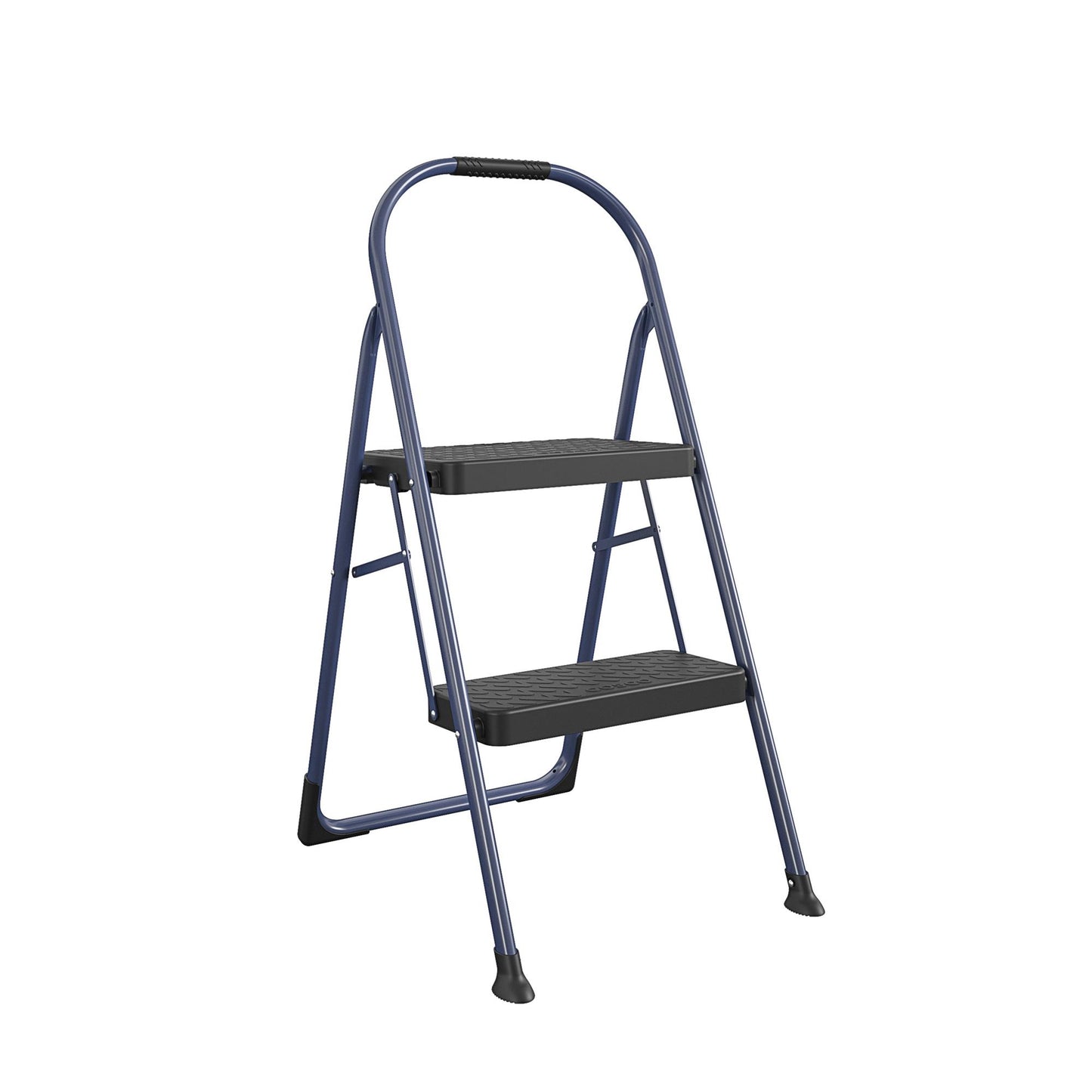 Multi-Step Folding Step Stool with 225 lb Weight Capacity - Navy - 2 Step