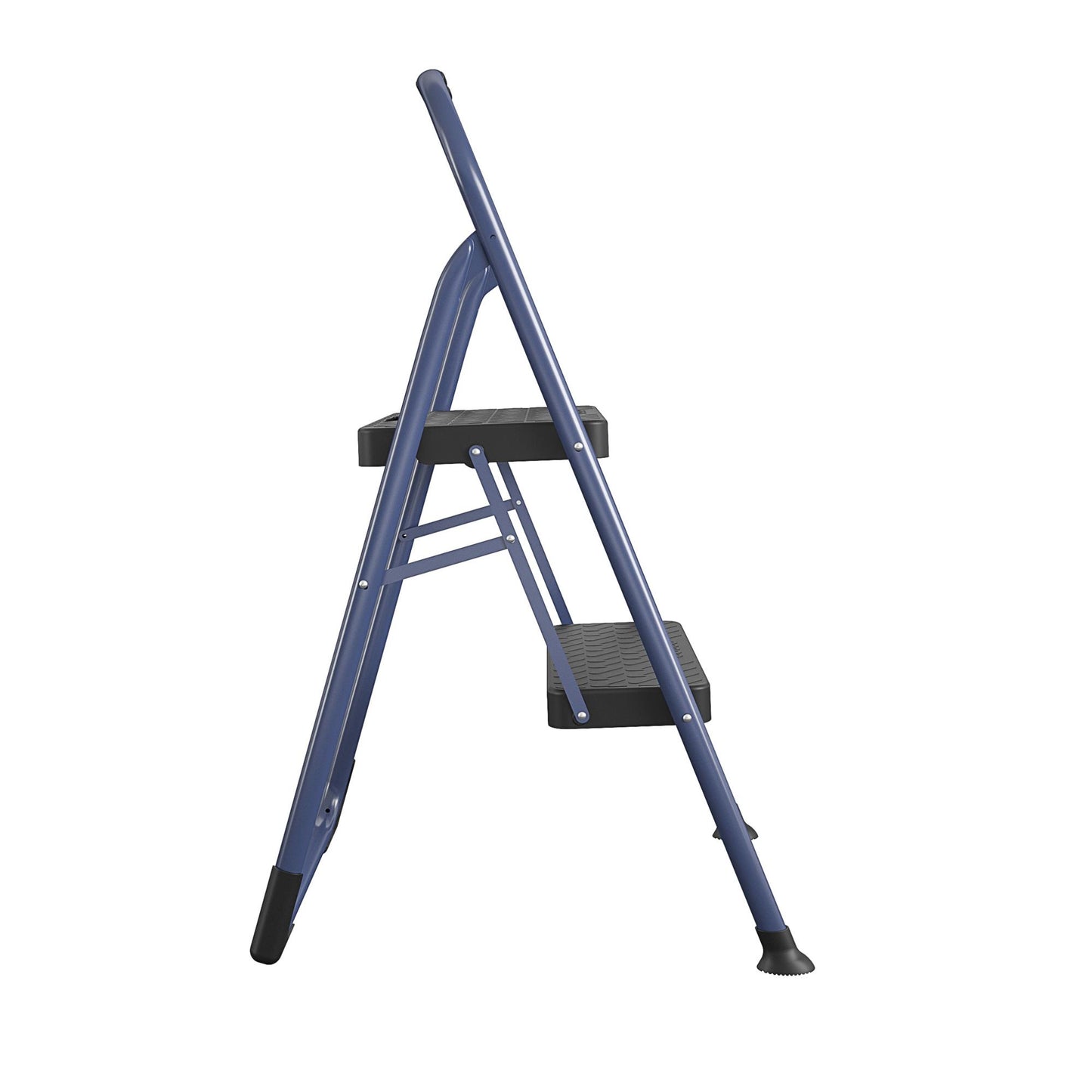 Multi-Step Folding Step Stool with 225 lb Weight Capacity - Navy - 2 Step