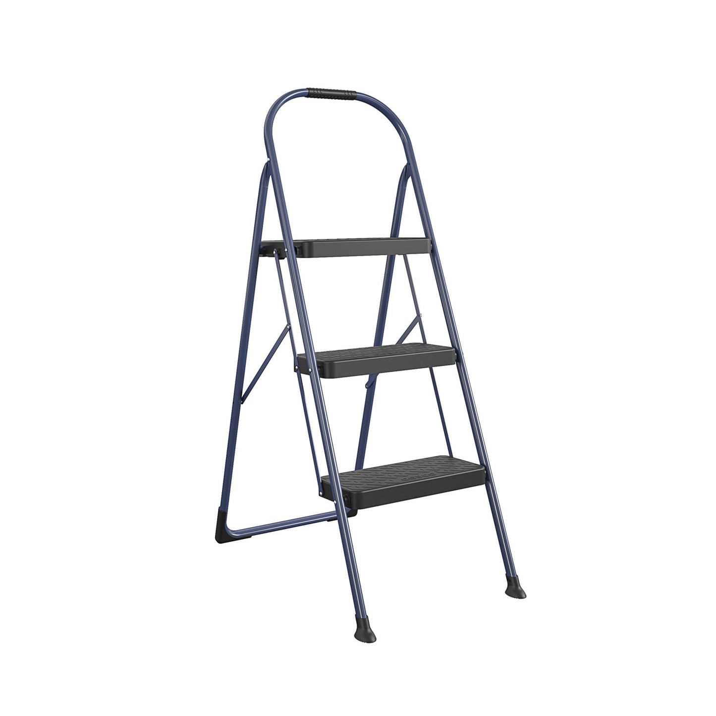 Multi-Step Folding Step Stool with 225 lb Weight Capacity - Navy - 3 Step