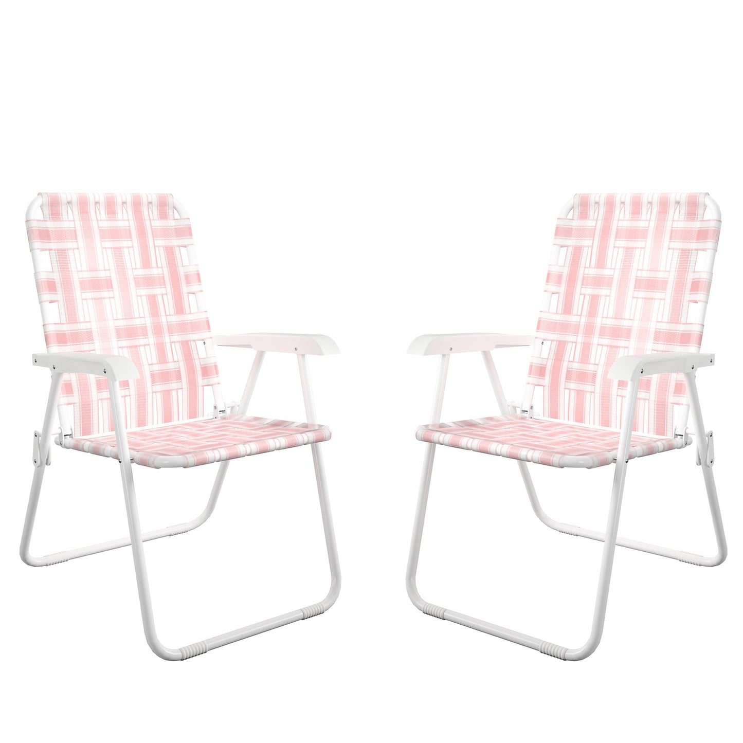 Novogratz Poolside Gossip, Priscilla Folding Chairs, 2-Pack, Rosewater - Rosewater - 2-Pack