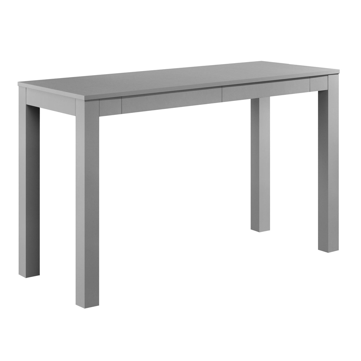 Large Parsons Computer Desk with 2 Drawers - Gray