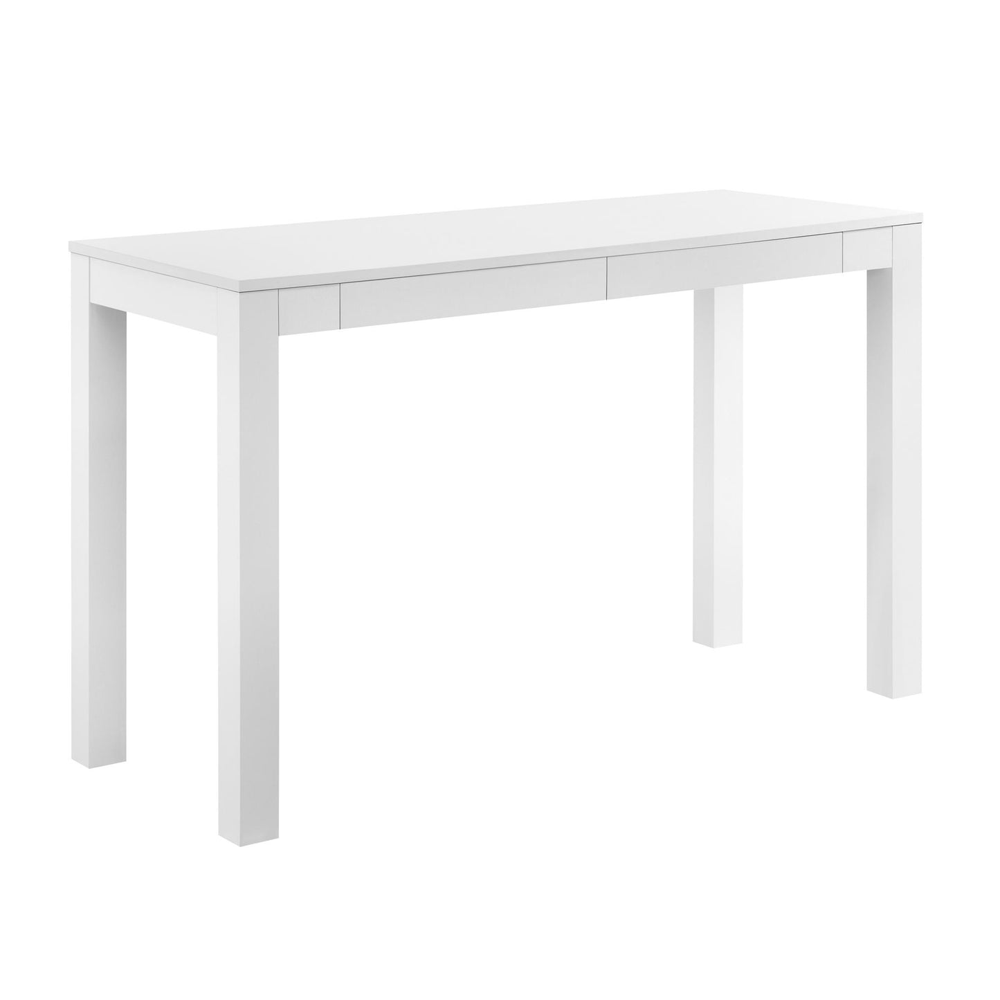 Large Parsons Computer Desk with 2 Drawers - White