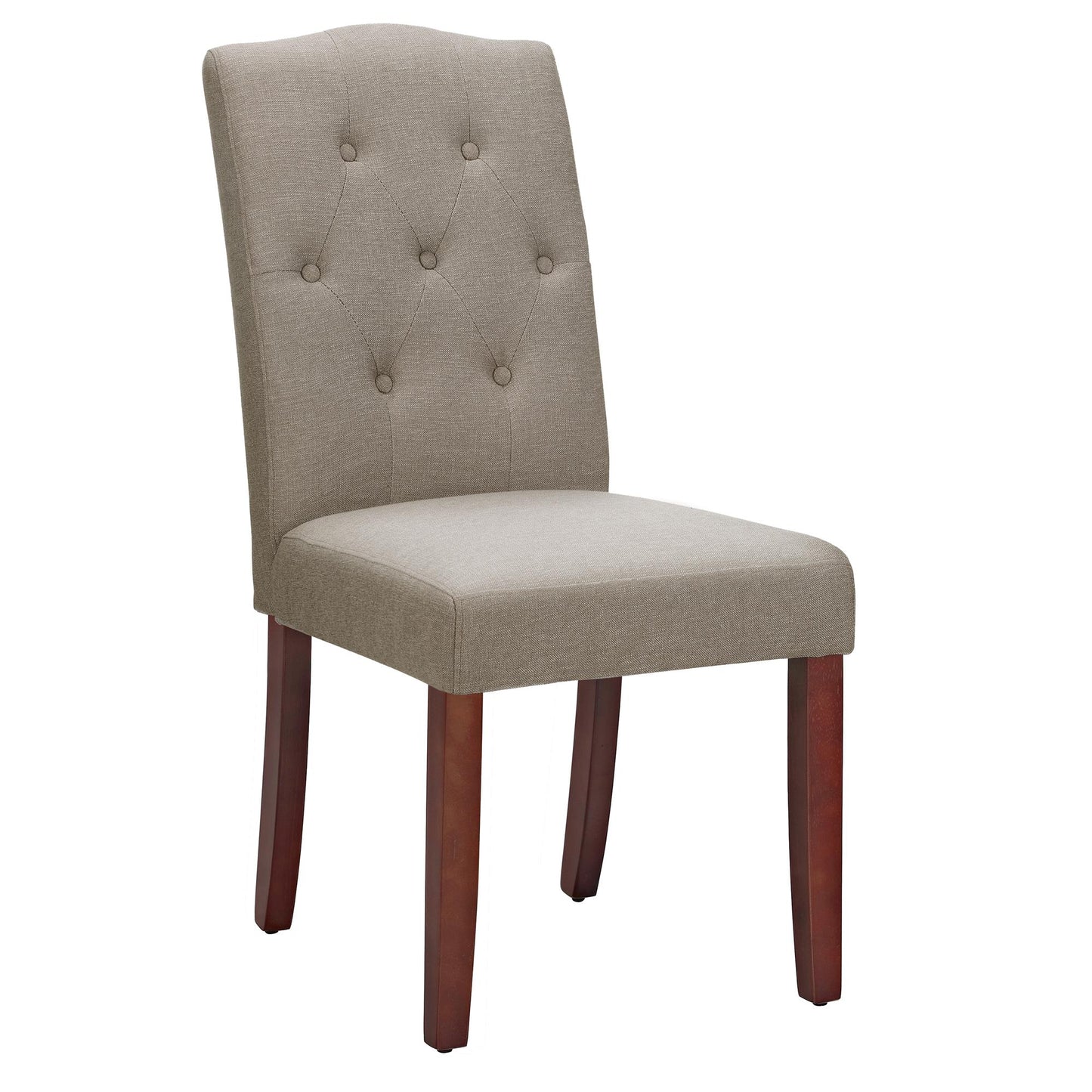 Better Homes and Gardens Parsons Upholstered Tufted Dining Chair, Taupe - Dark Taupe