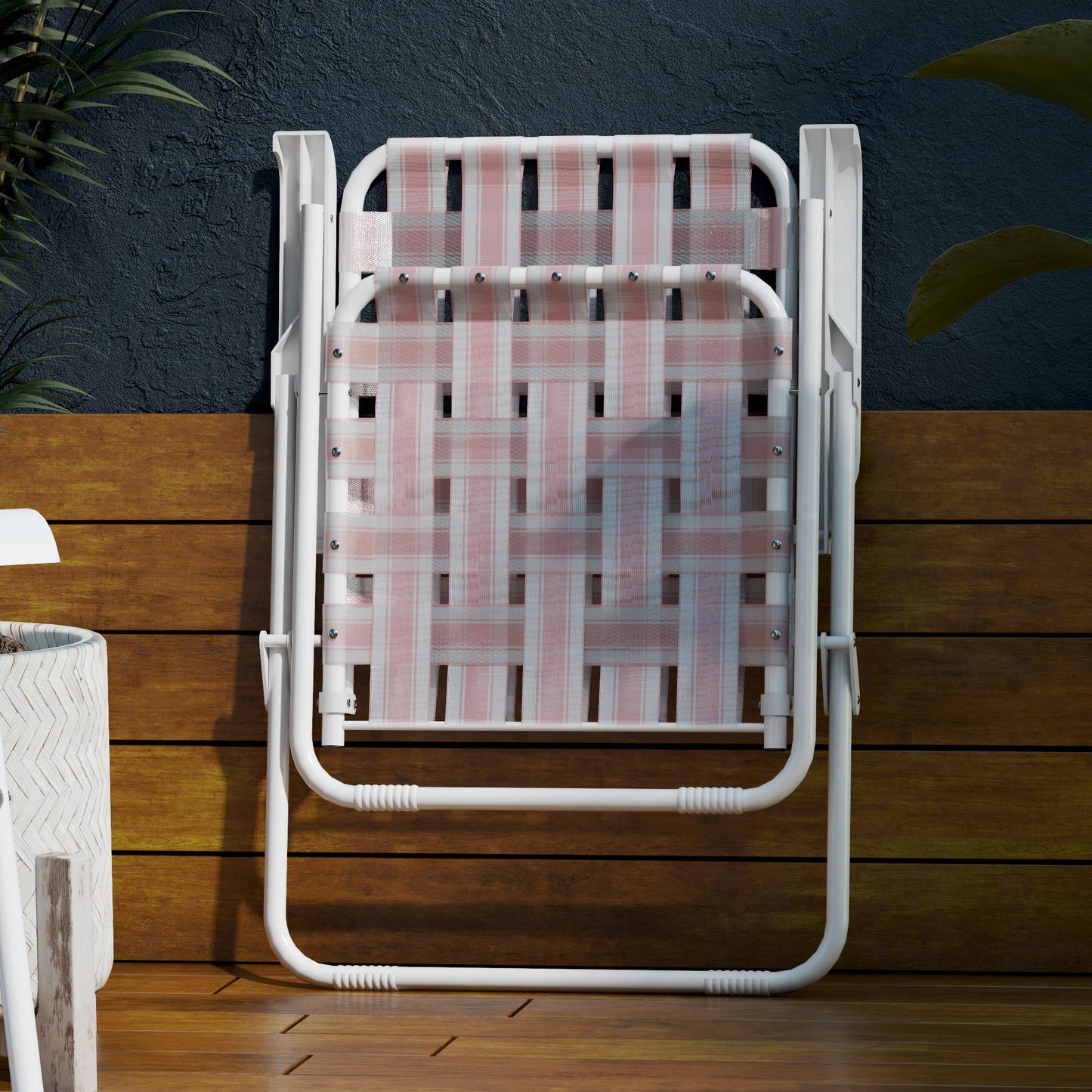 Novogratz Poolside Gossip, Priscilla Folding Chairs, 2-Pack, Rosewater - Rosewater - 2-Pack