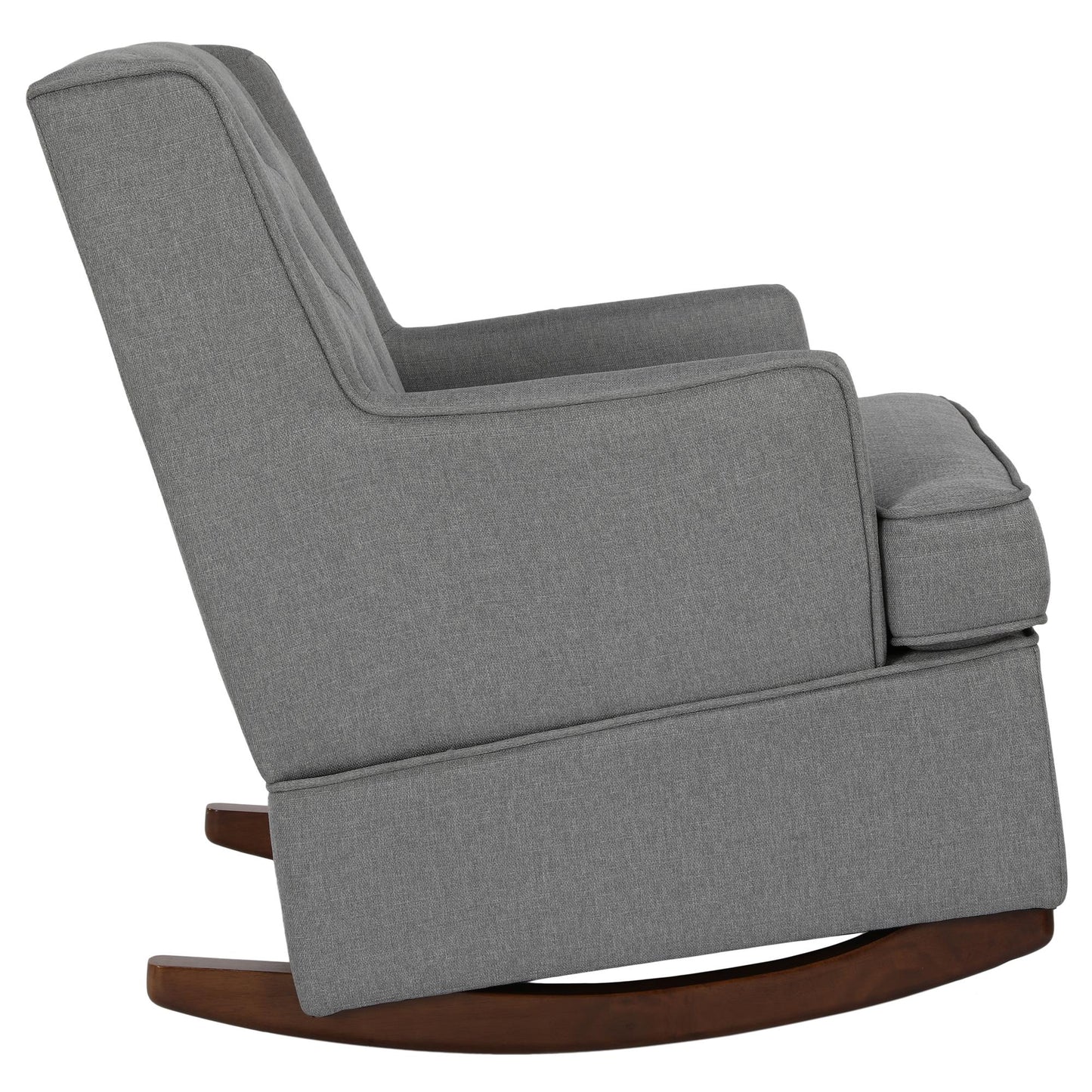 Bennet Transitional Wingback Linen Upholstered Nursery Rocker Chair - Grey Linen