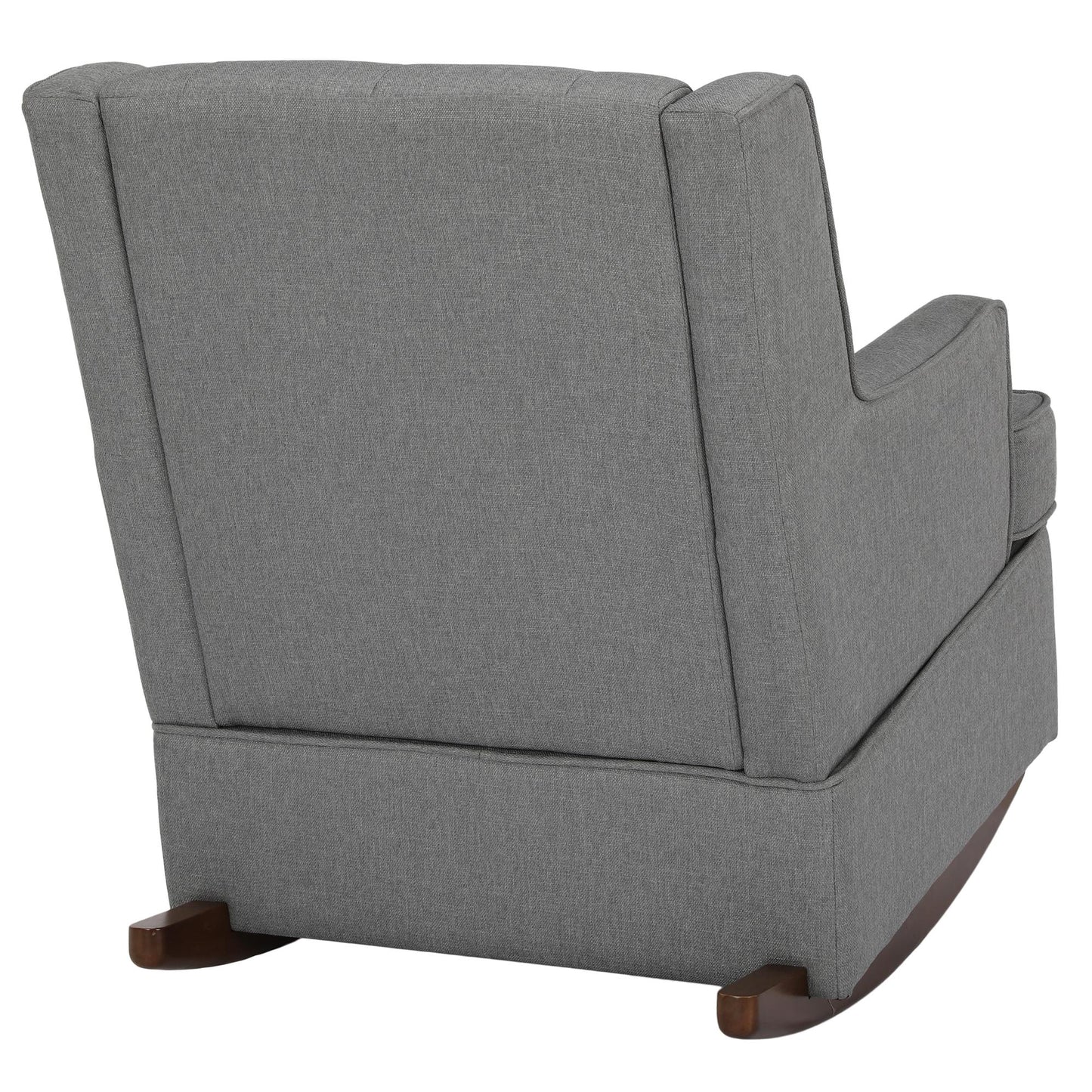 Bennet Transitional Wingback Linen Upholstered Nursery Rocker Chair - Grey Linen