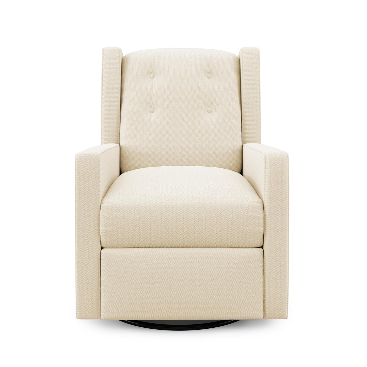 Mikayla Swivel Glider Recliner Chair Pocket Coil Seating - White