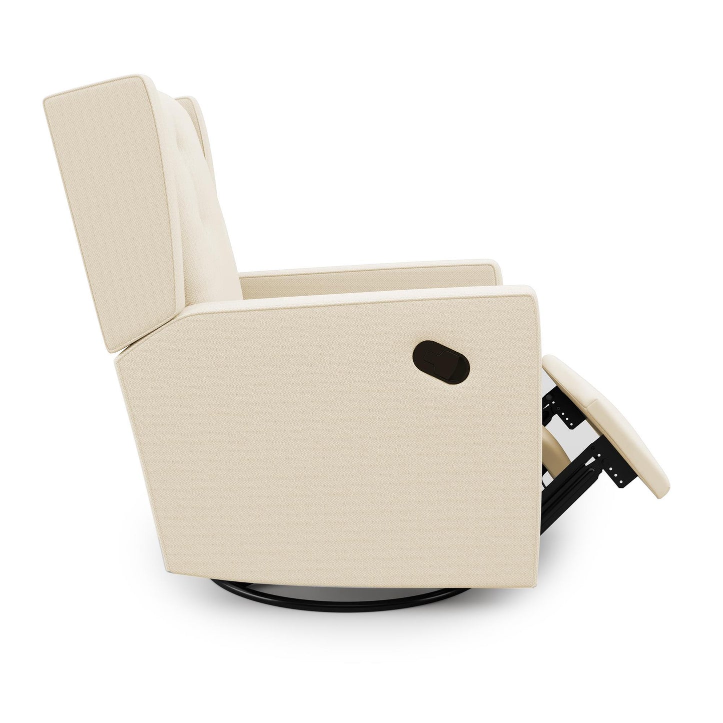 Mikayla Swivel Glider Recliner Chair Pocket Coil Seating - White