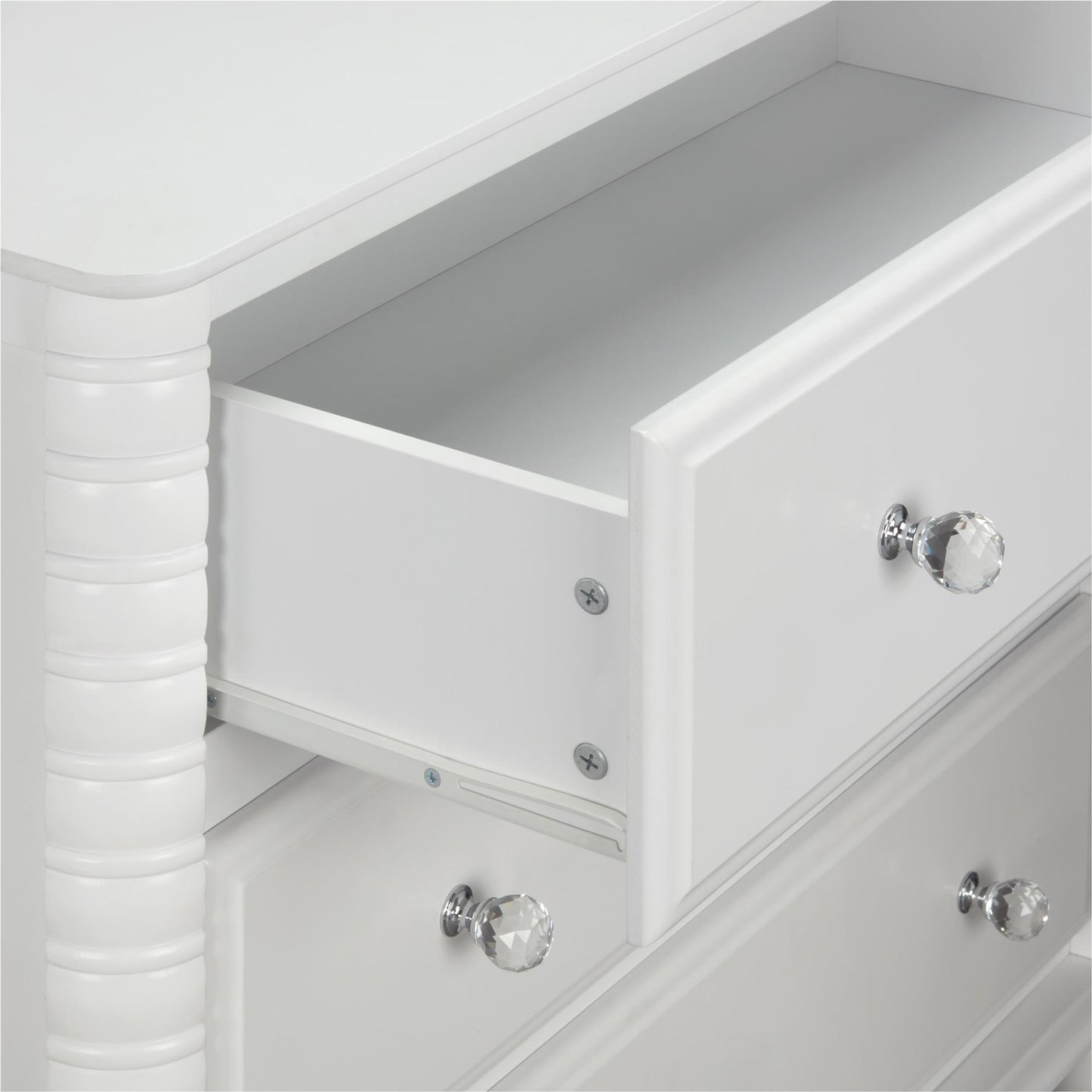 Rowan Valley Linden 3 Drawer Dresser with Wood Feet - White