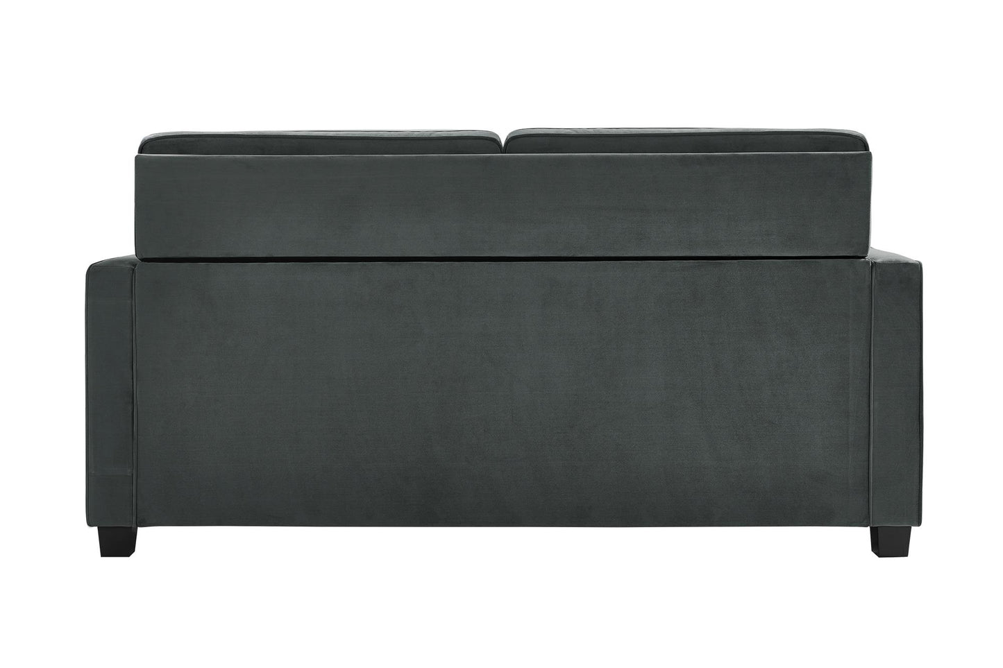 DHP Cooper Loveseat Sofa Sleeper with Full Memory Foam Mattress, Gray Velvet - Gray - Full