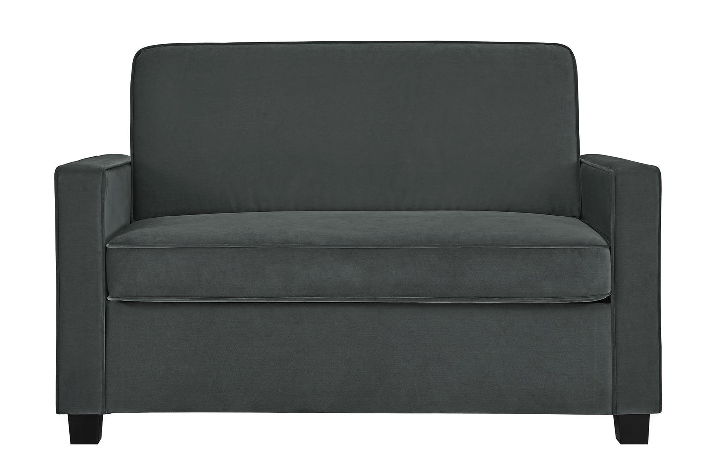 Casey Loveseat Sofa Sleeper with Memory Foam Pull-Out Mattress - Gray - Twin