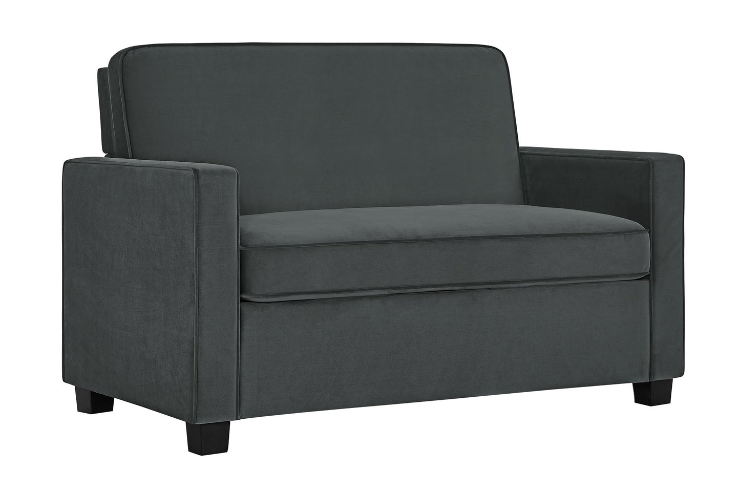 Casey Loveseat Sofa Sleeper with Memory Foam Pull-Out Mattress - Gray - Twin