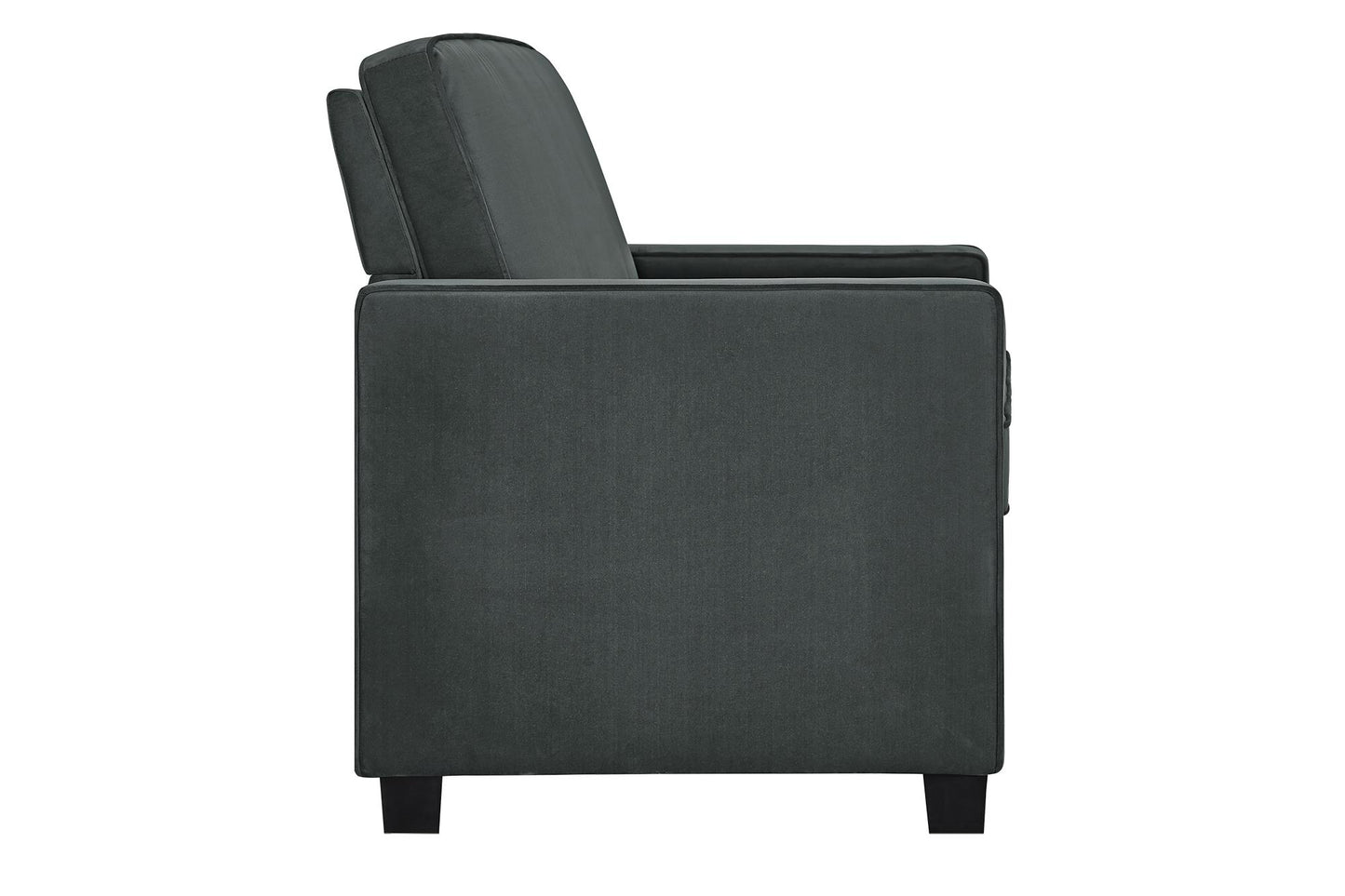 Casey Loveseat Sofa Sleeper with Memory Foam Pull-Out Mattress - Gray - Twin