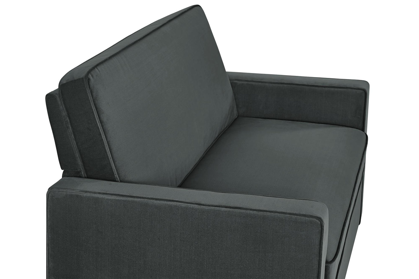 Casey Loveseat Sofa Sleeper with Memory Foam Pull-Out Mattress - Gray - Twin