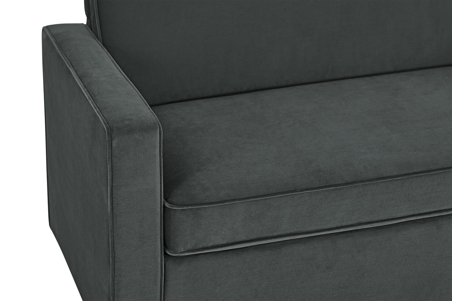 Casey Loveseat Sofa Sleeper with Memory Foam Pull-Out Mattress - Gray - Twin