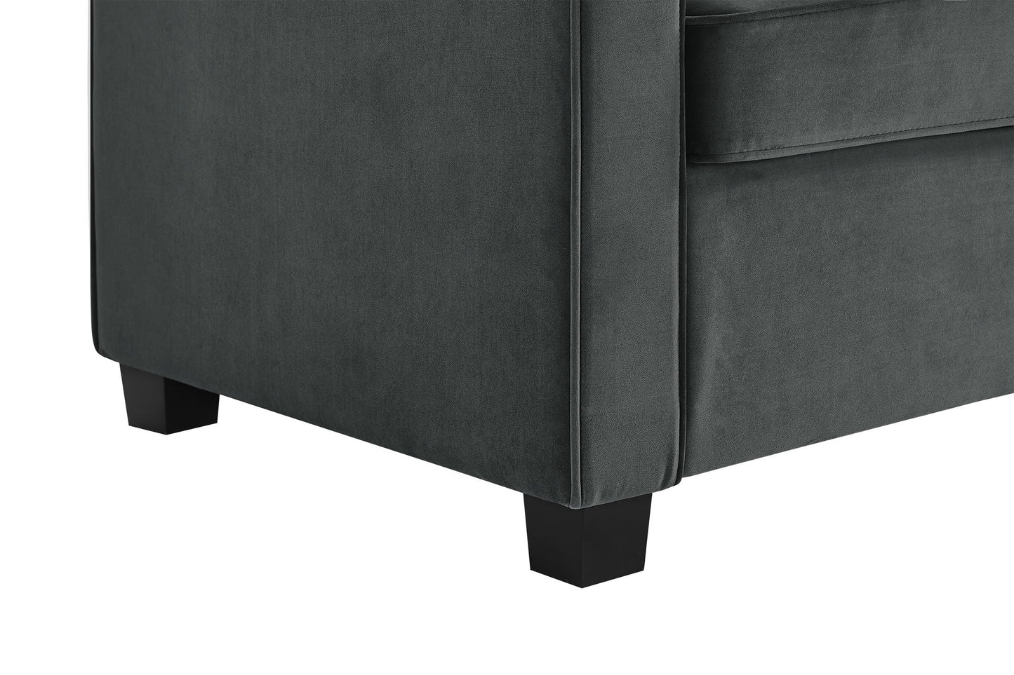 Casey Loveseat Sofa Sleeper with Memory Foam Pull-Out Mattress - Gray - Twin